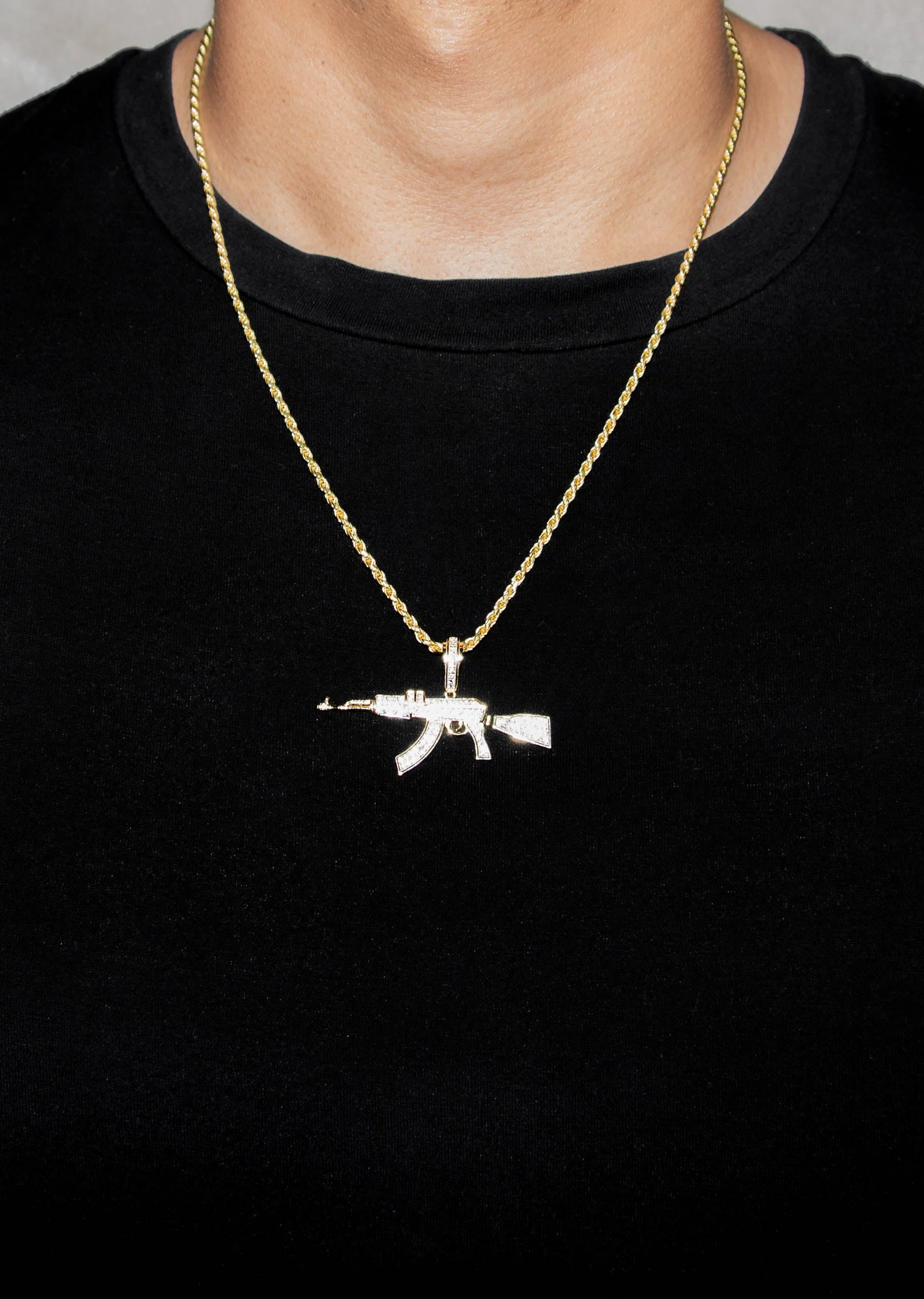 Silver Necklace - Gold Gun Necklace | 14.6 Grams - Image 5
