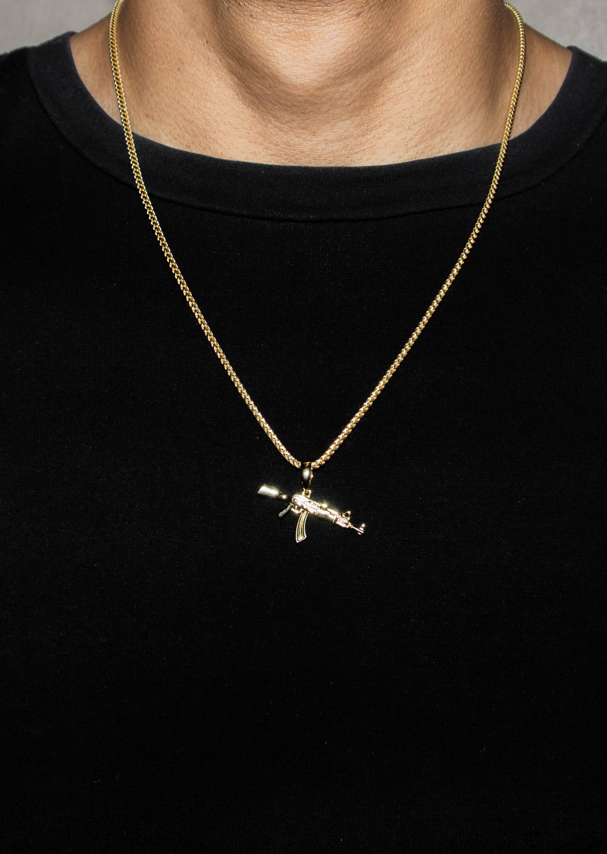 Silver Necklace - Gold Gun Necklace | 11 Grams - Image 5
