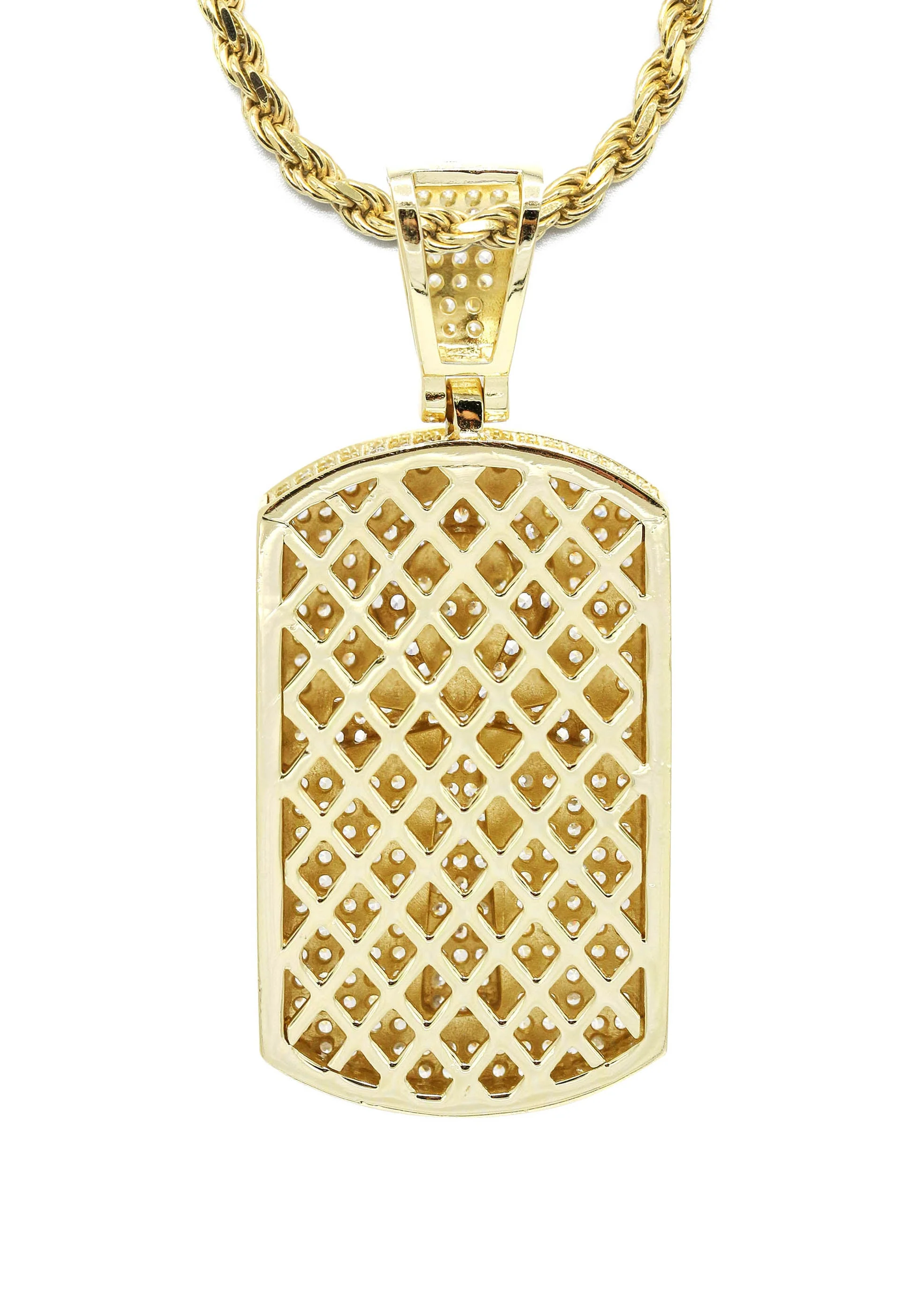 Silver Necklace - Gold Ankh Dog Tag Necklace | 30.4 Grams - Image 3