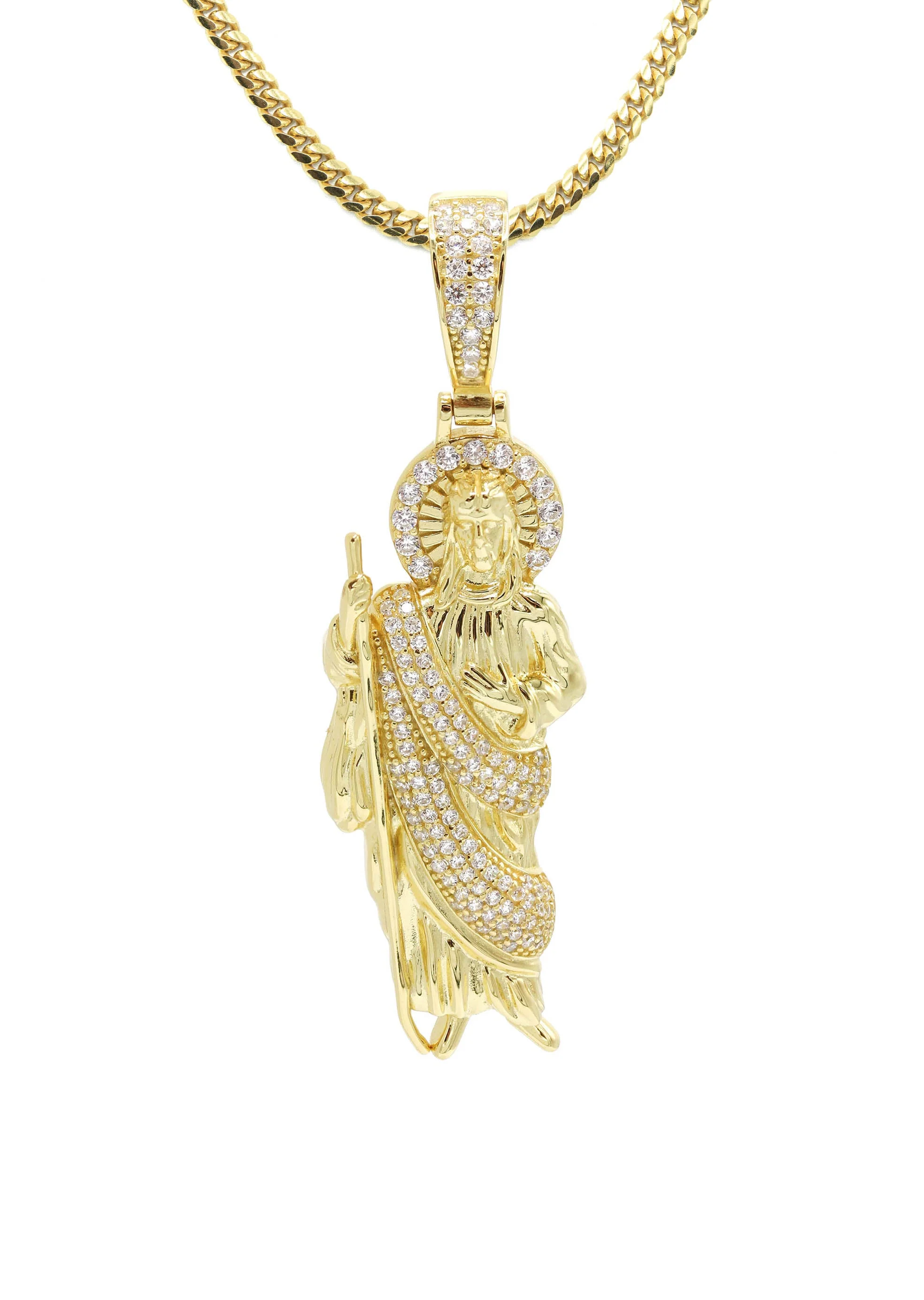Silver Necklace - Gold St. Jude Necklace | 20.9 Grams - Image 2