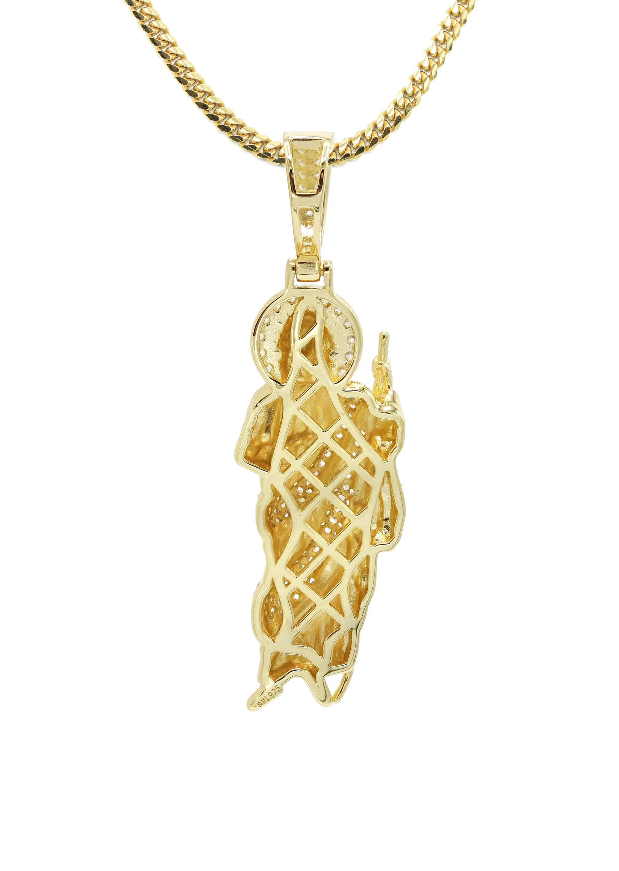 Silver Necklace - Gold St. Jude Necklace | 20.9 Grams - Image 3