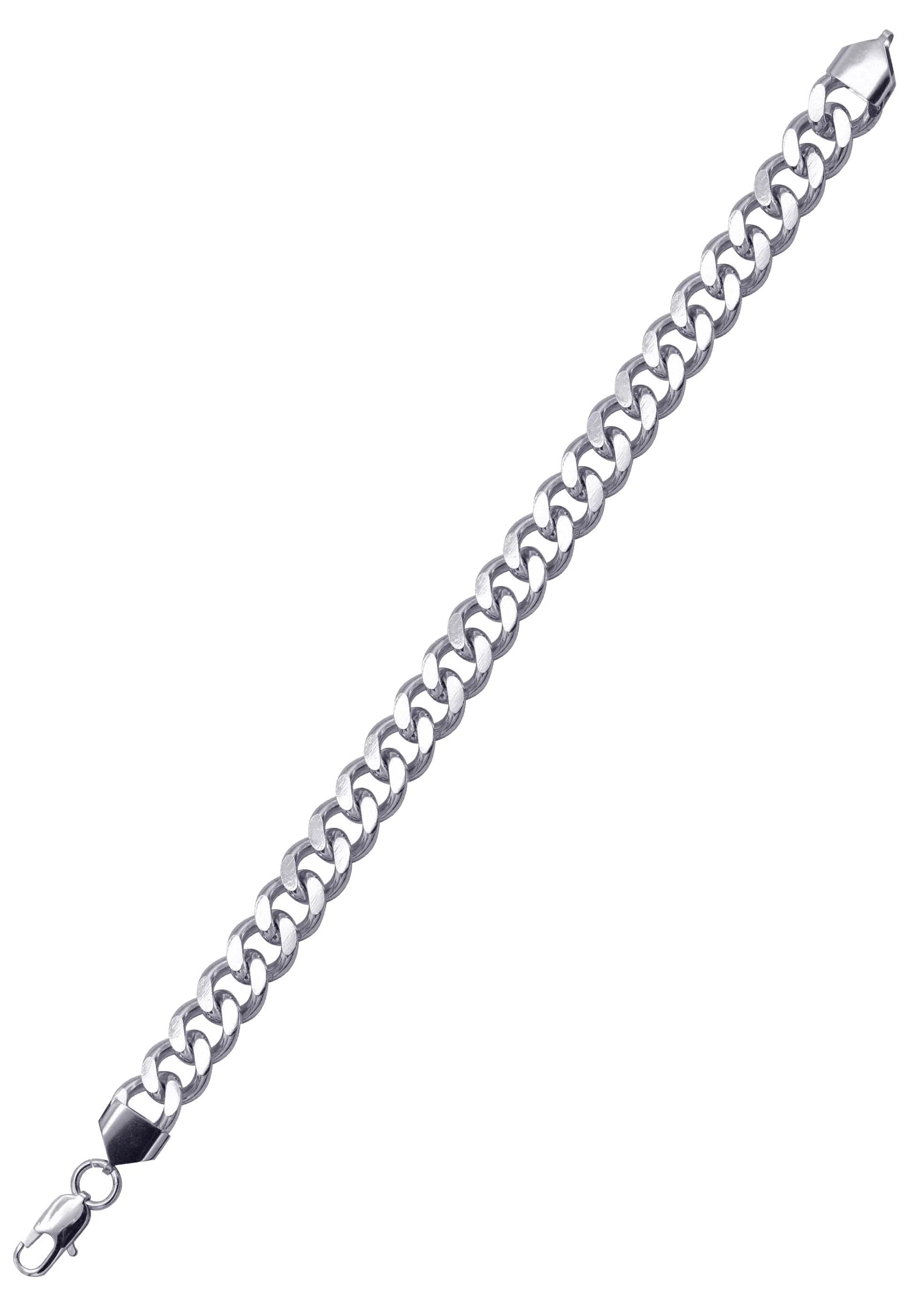 White Gold Plated Cuban Curb Bracelet - Image 3