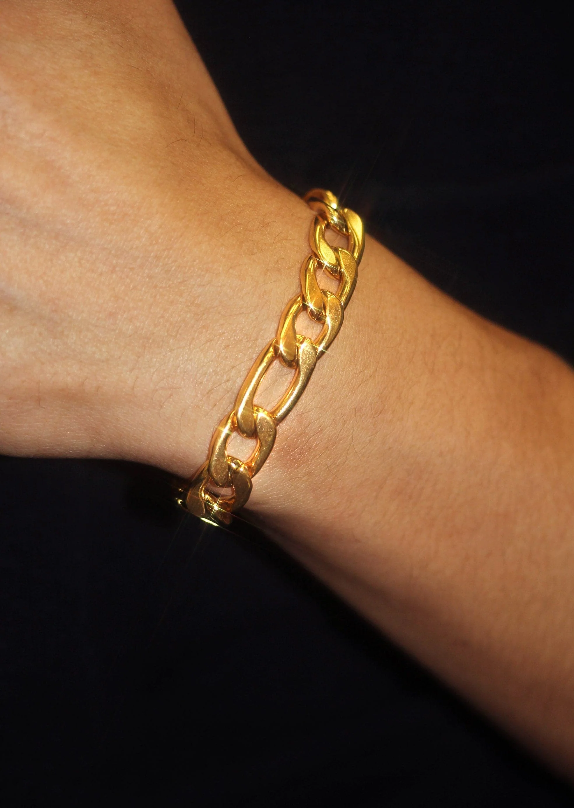Gold Plated Figaro Bracelet - Image 5