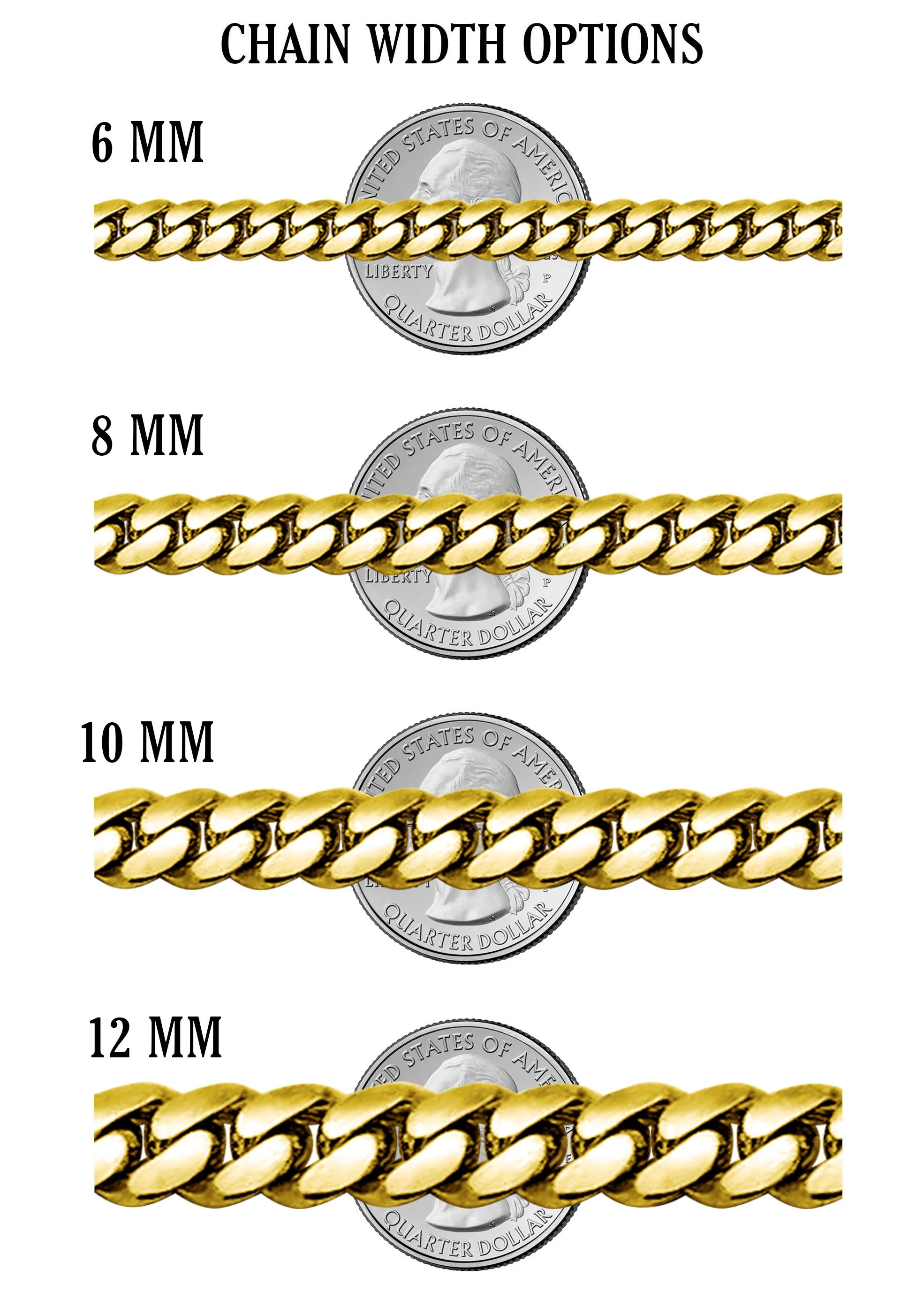 White Gold Plated Mens Cuban Curb Chain - Image 7