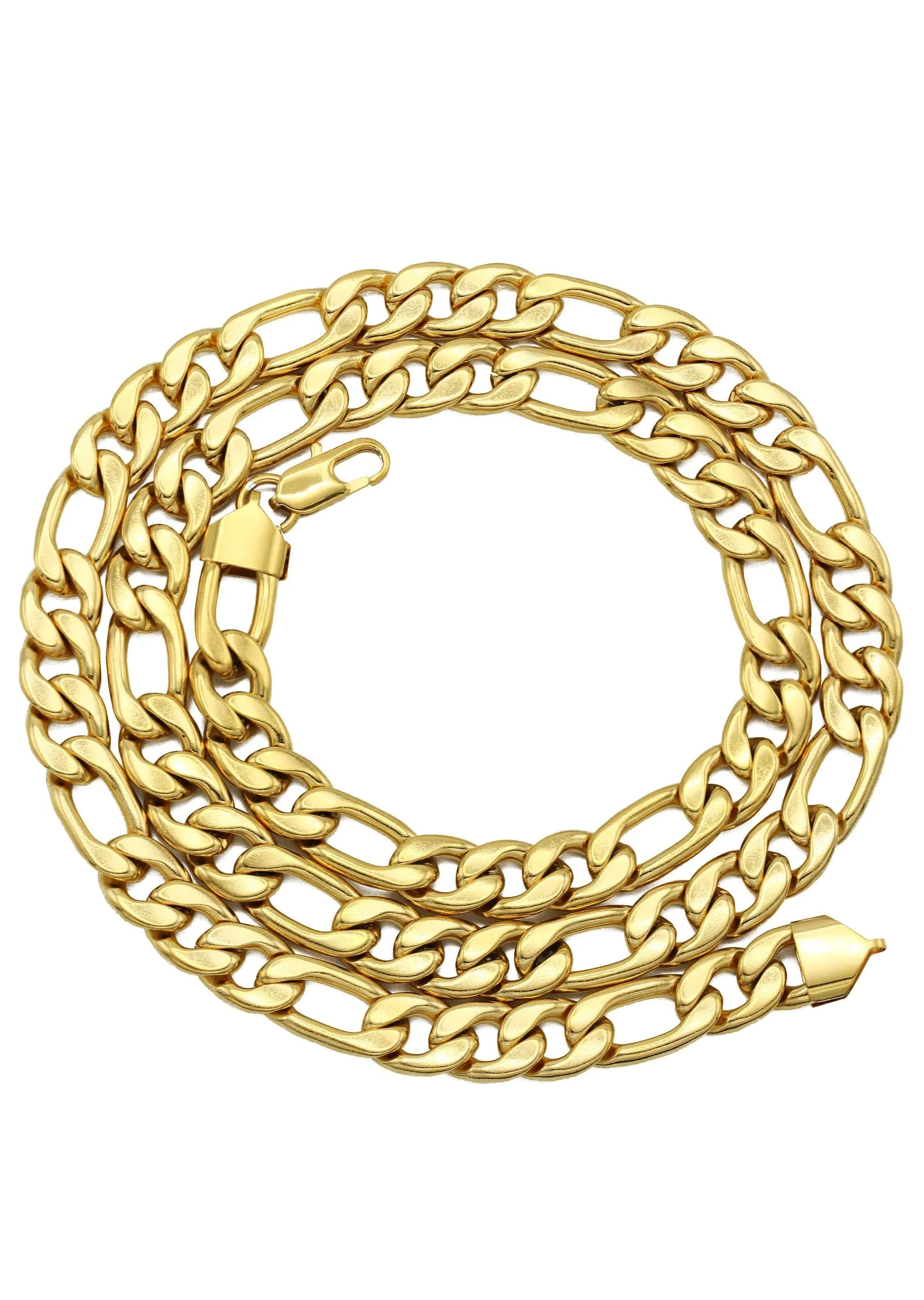 Gold Plated Mens Figaro Chain - Image 3