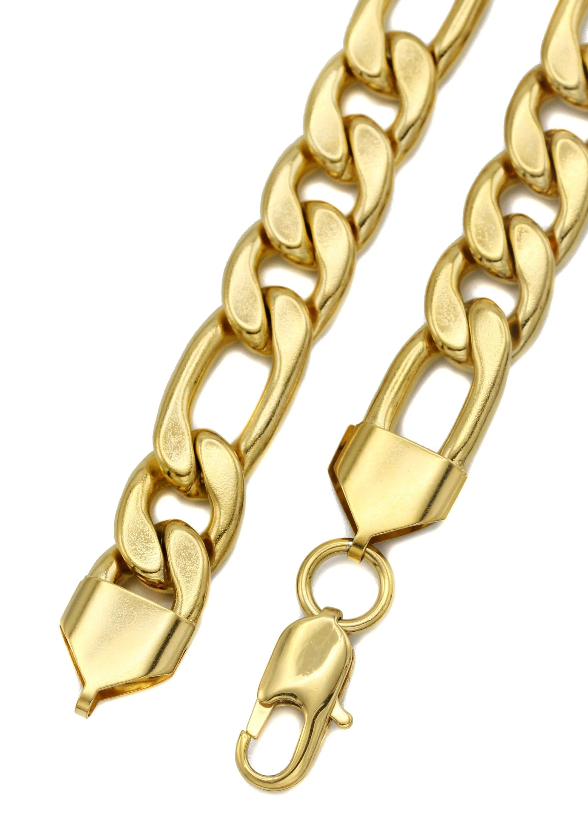 Gold Plated Mens Figaro Chain - Image 4