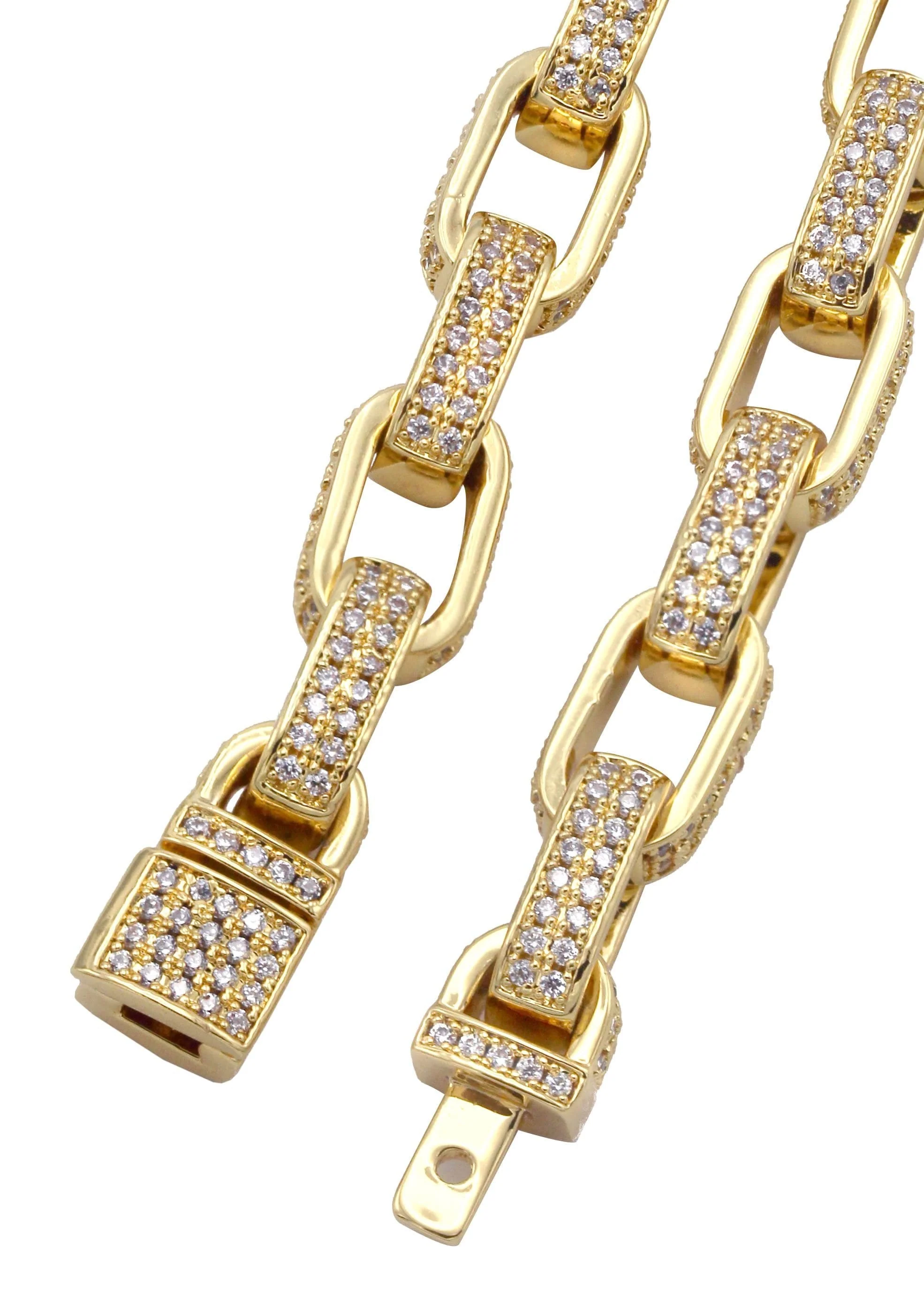 Gold Plated Mens Hermes Link Chain - Image 4
