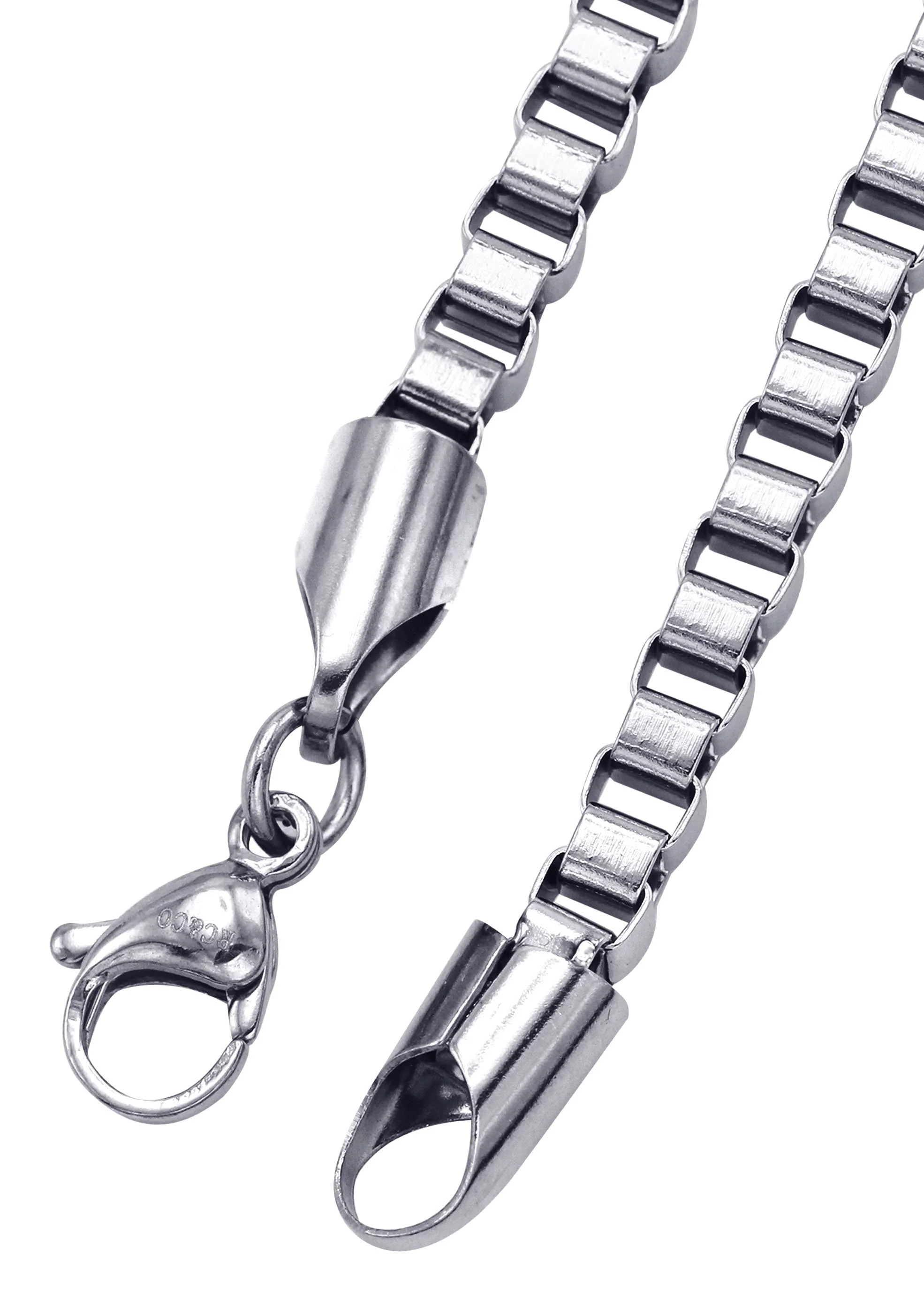 White Gold Plated Box Chain - Image 4