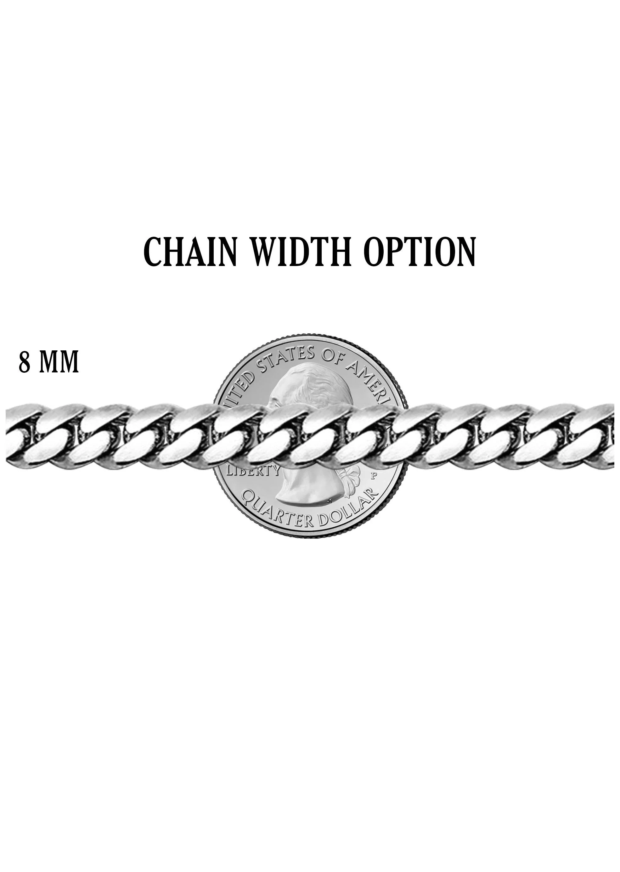 White Gold Plated Iced Out Square Cluster Tennis Chain - Image 7