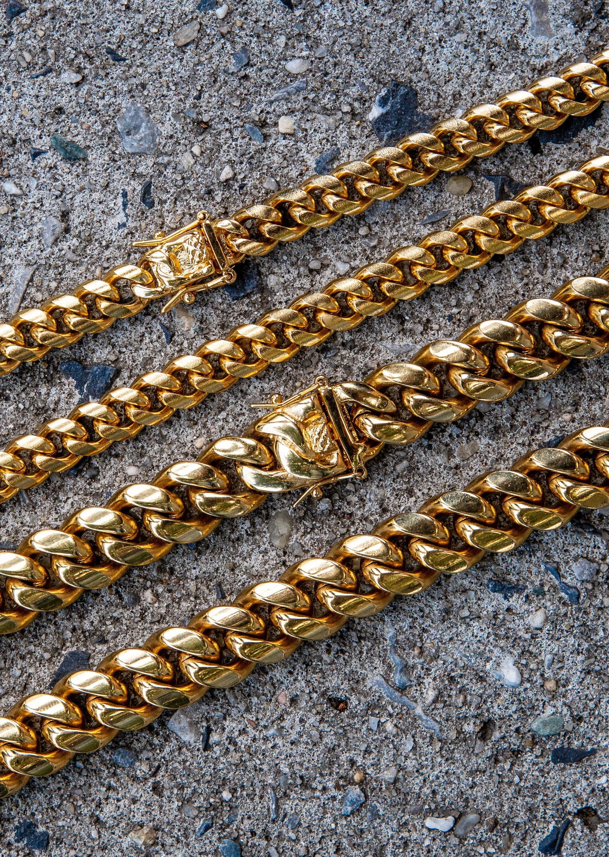 Gold Plated Double Miami Cuban Link ( 10 MM & 14 MM ) - Image 2