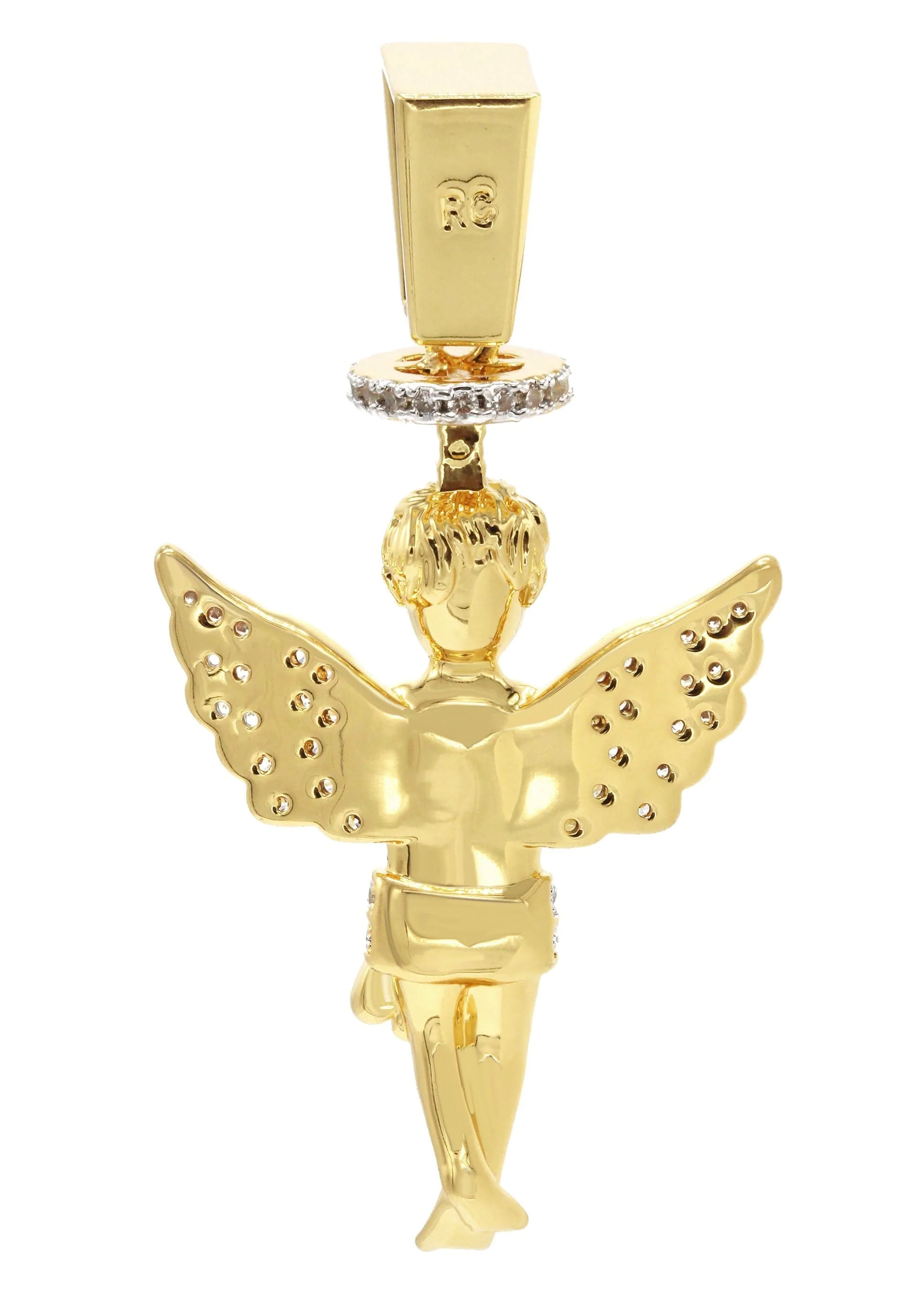 Mens Gold Plated Angel Pendant | 6.2 Grams - Image 2
