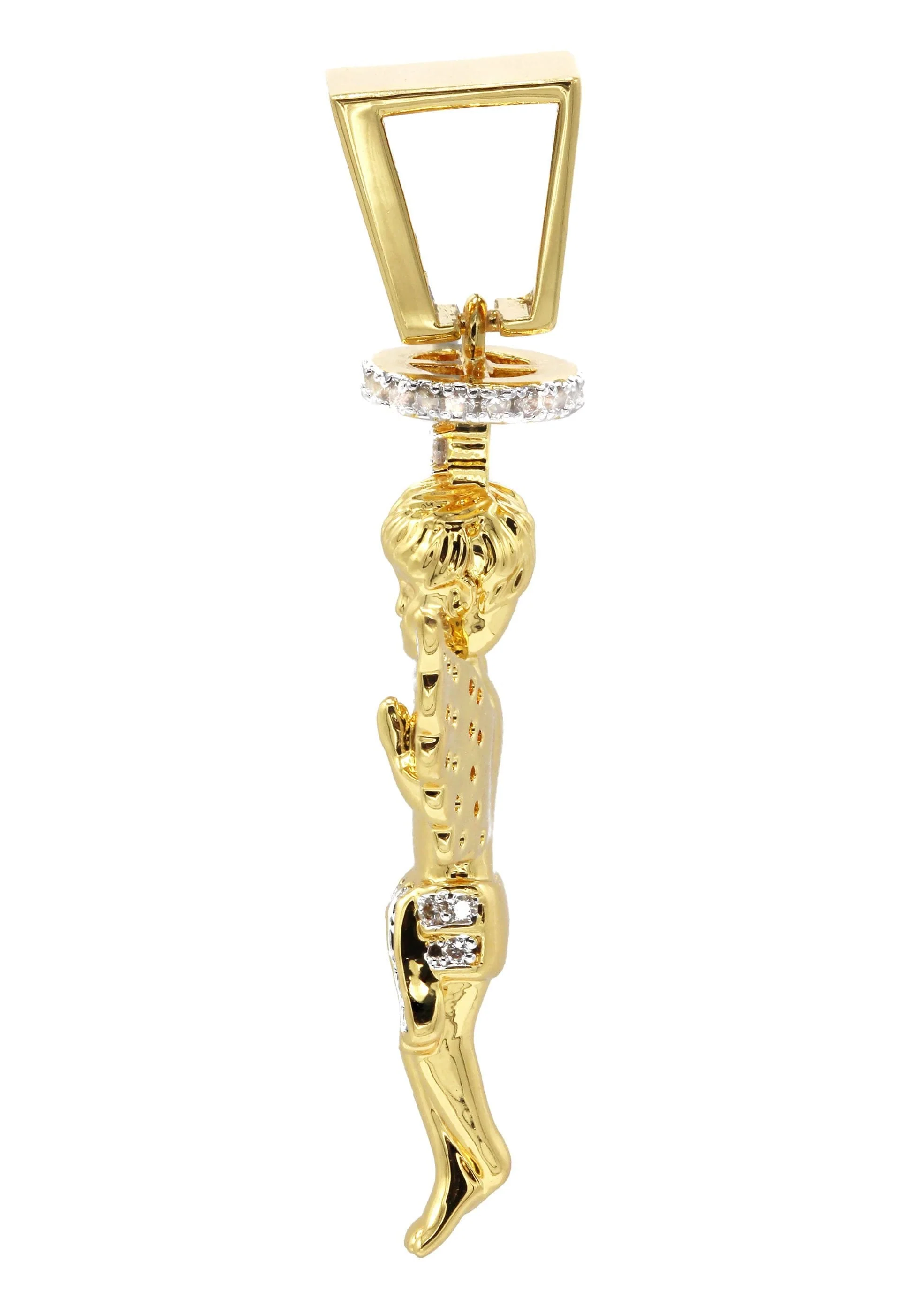 Mens Gold Plated Angel Pendant | 6.2 Grams - Image 3