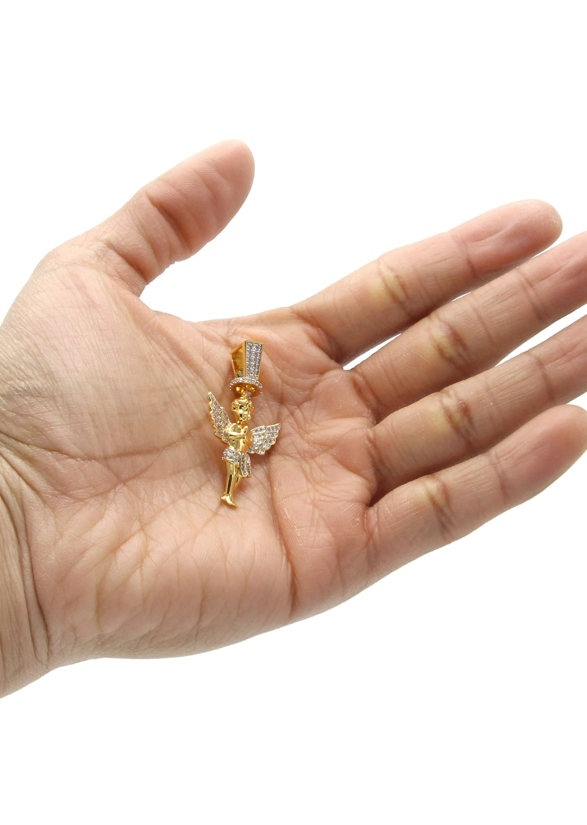 Mens Gold Plated Angel Pendant | 6.2 Grams - Image 4