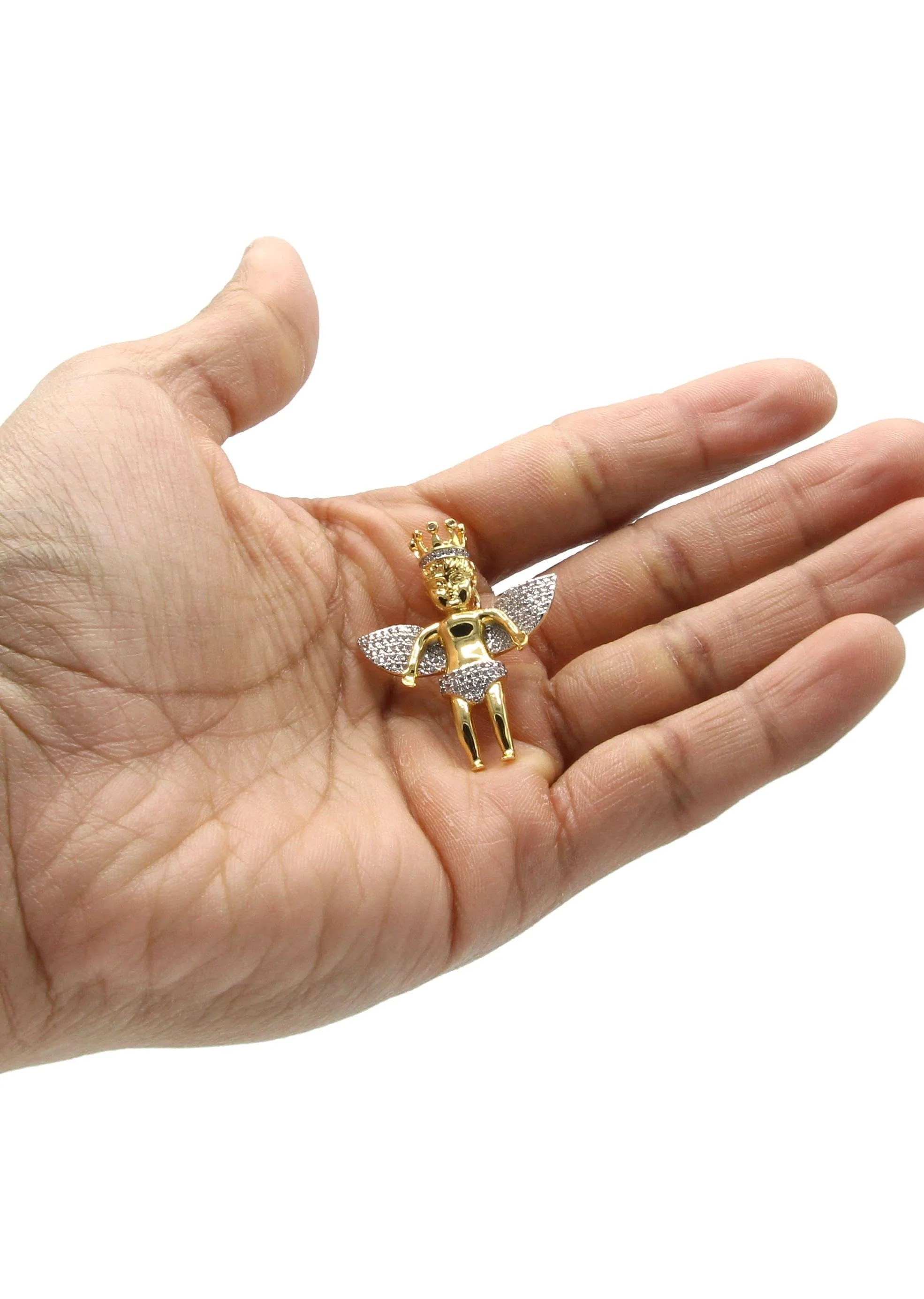 Mens Gold Plated Angel Pendant | 8.3 Grams - Image 4