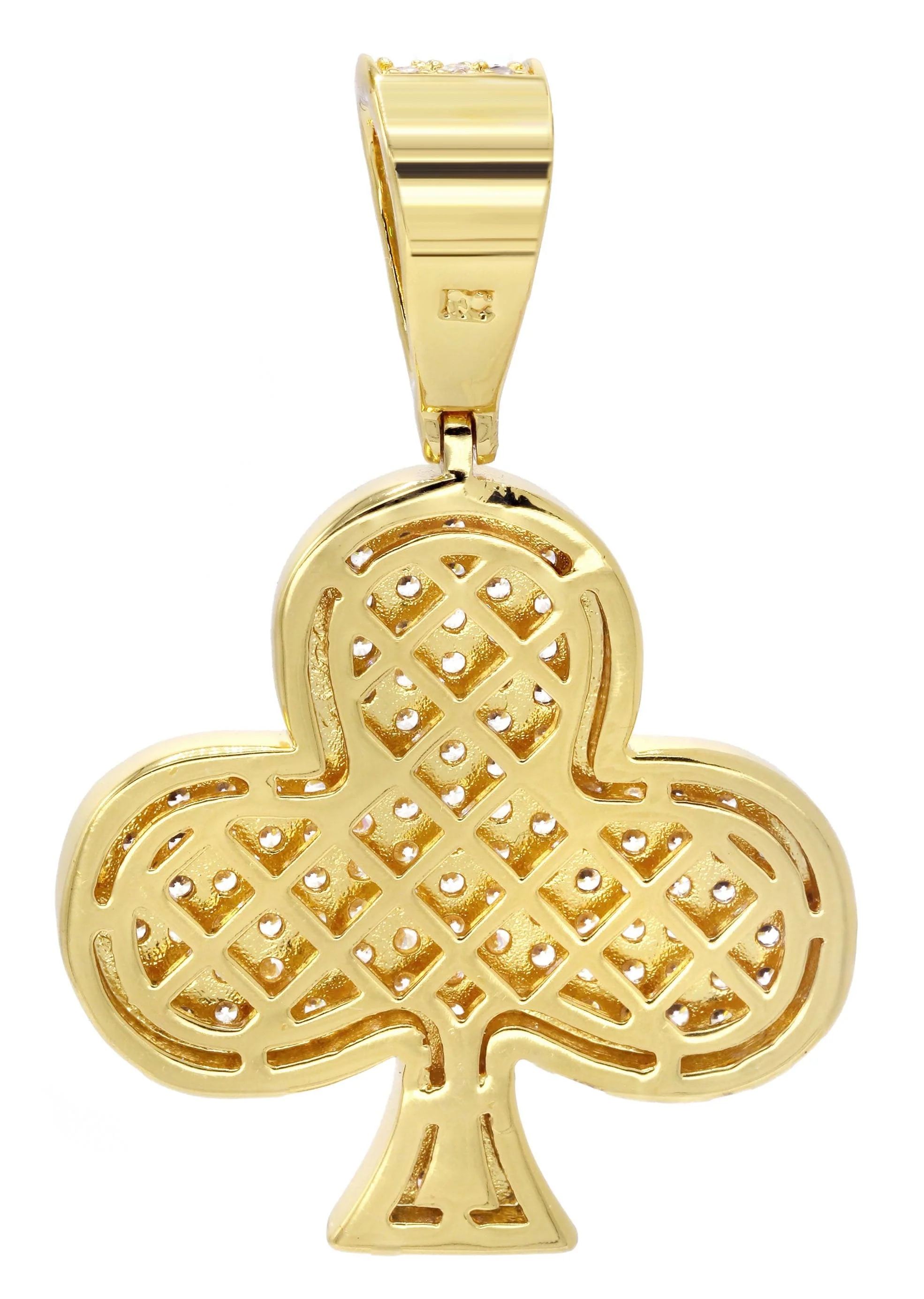 Mens Gold Plated Clover Pendant | 10.8 Grams - Image 2
