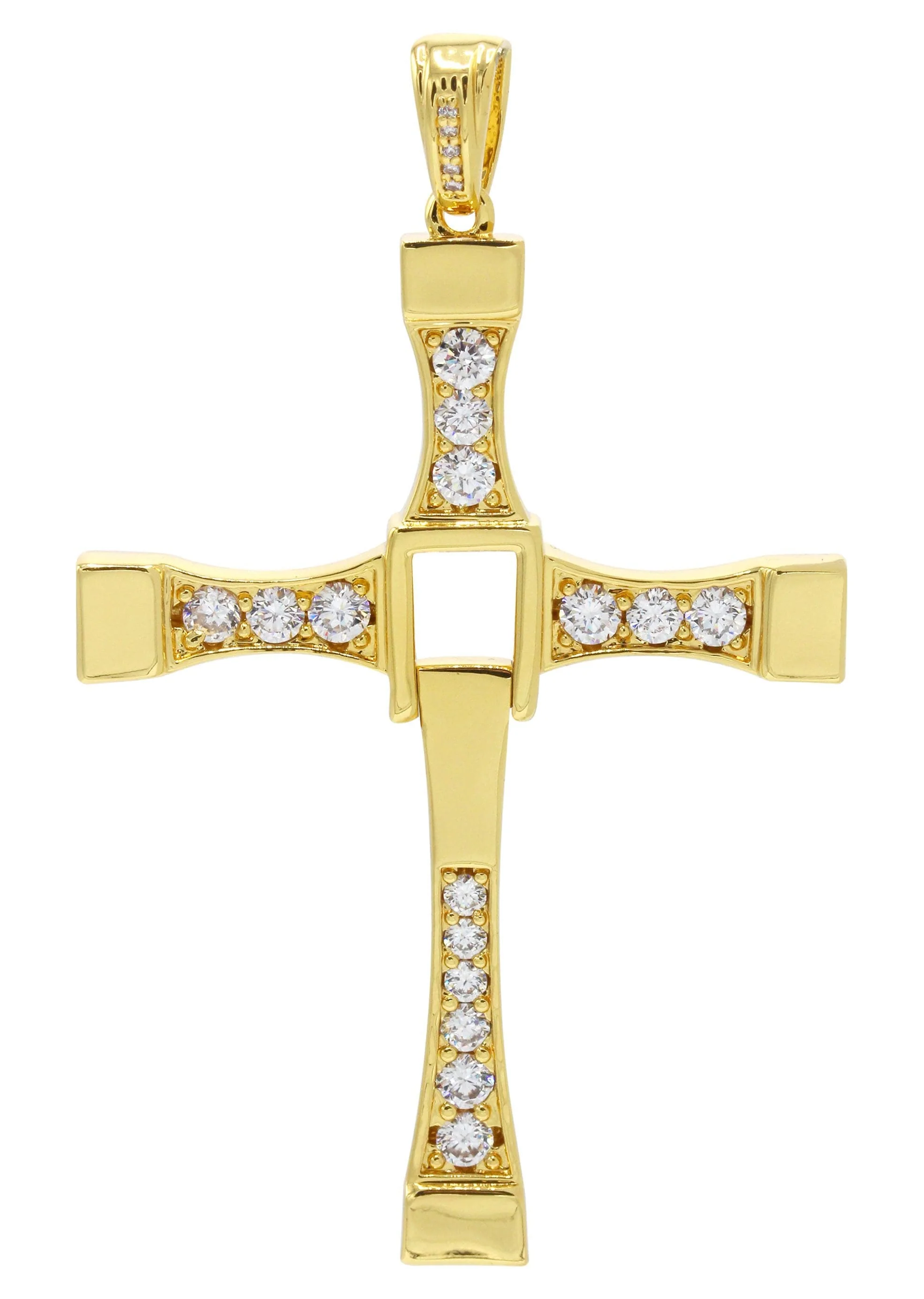 Mens Gold Plated Cross Pendant | 18.7 Grams