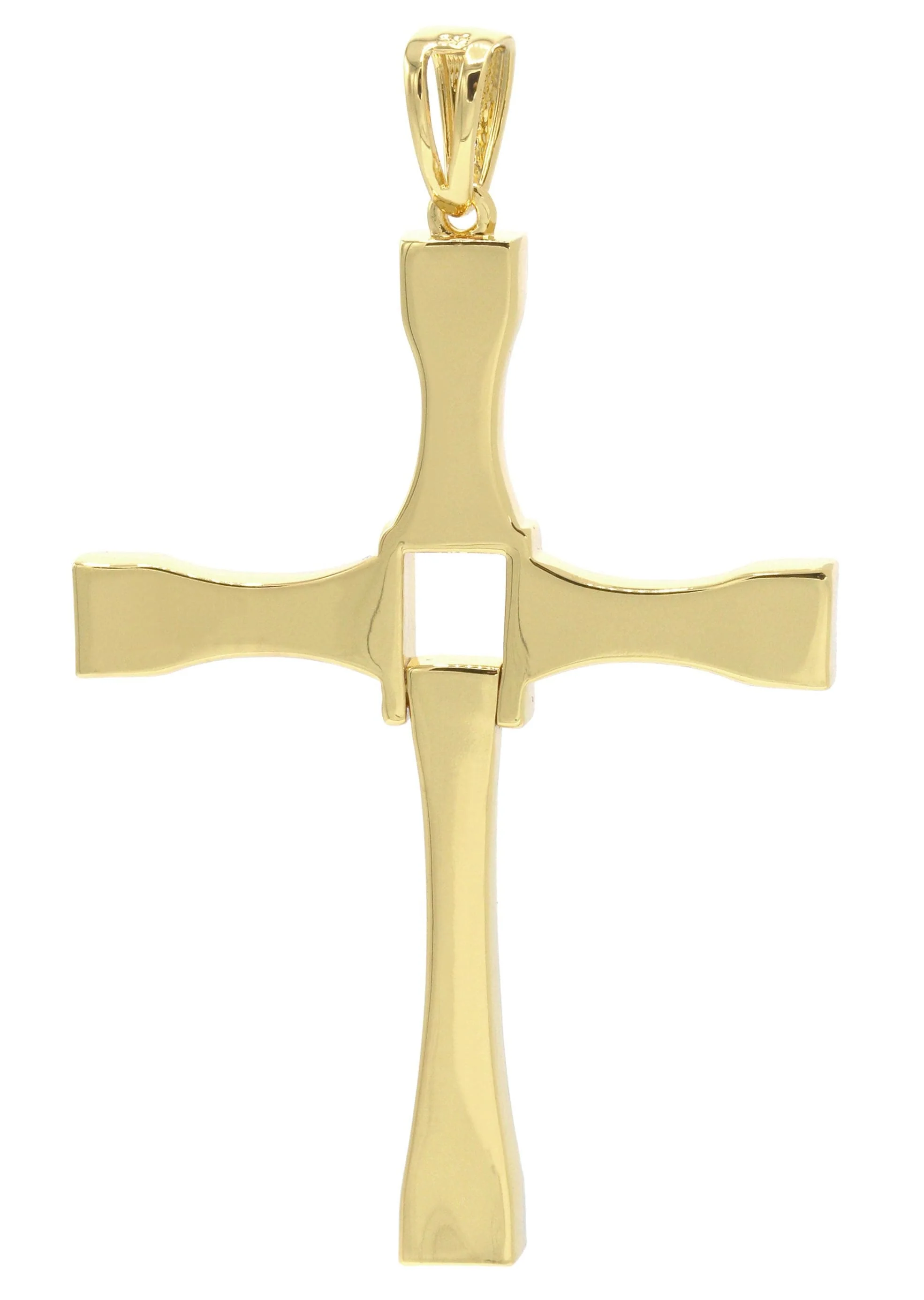 Mens Gold Plated Cross Pendant | 18.7 Grams - Image 2