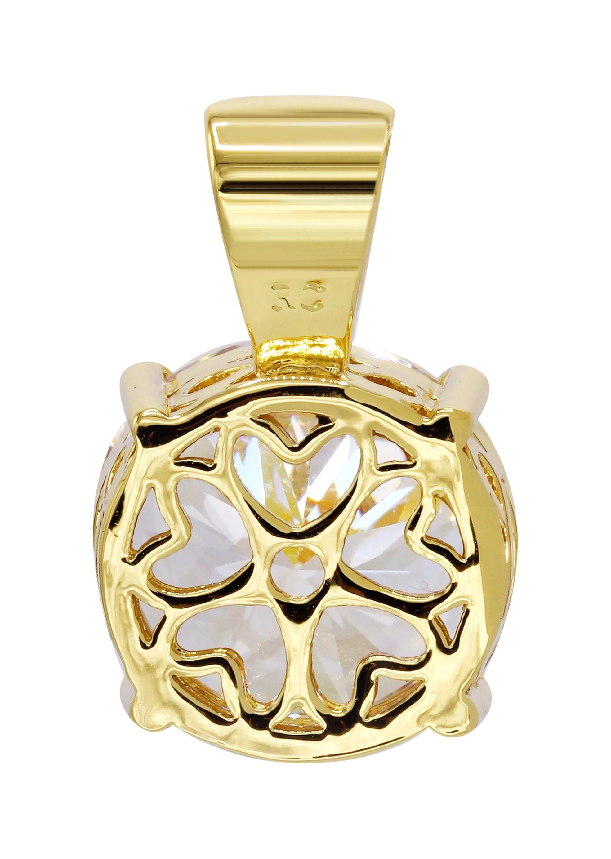 Mens Gold Plated Cubic Zirconia Pendant | 8.3 Grams - Image 2
