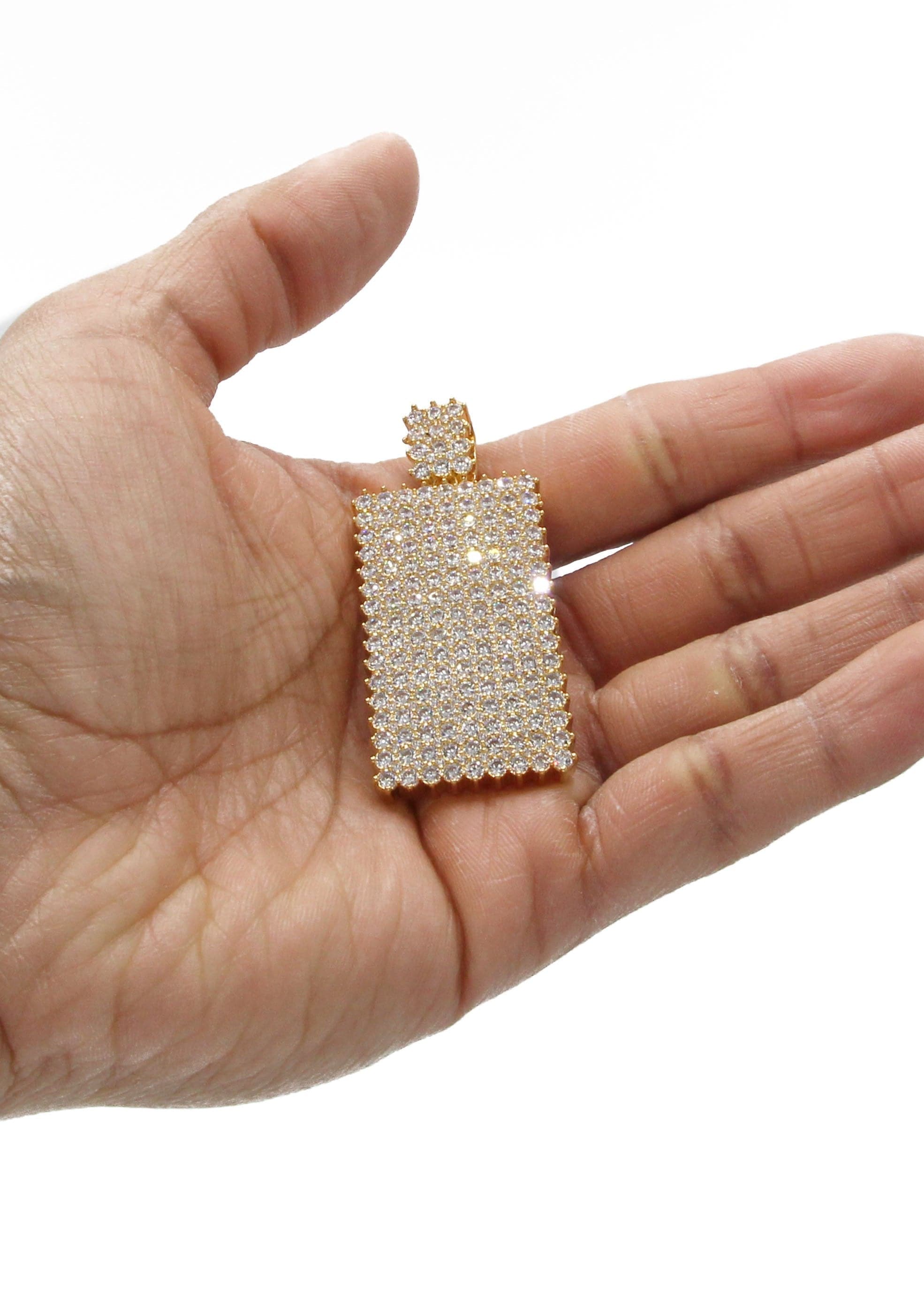 Mens Gold Plated Dog Tag Pendant | 20 Grams - Image 4