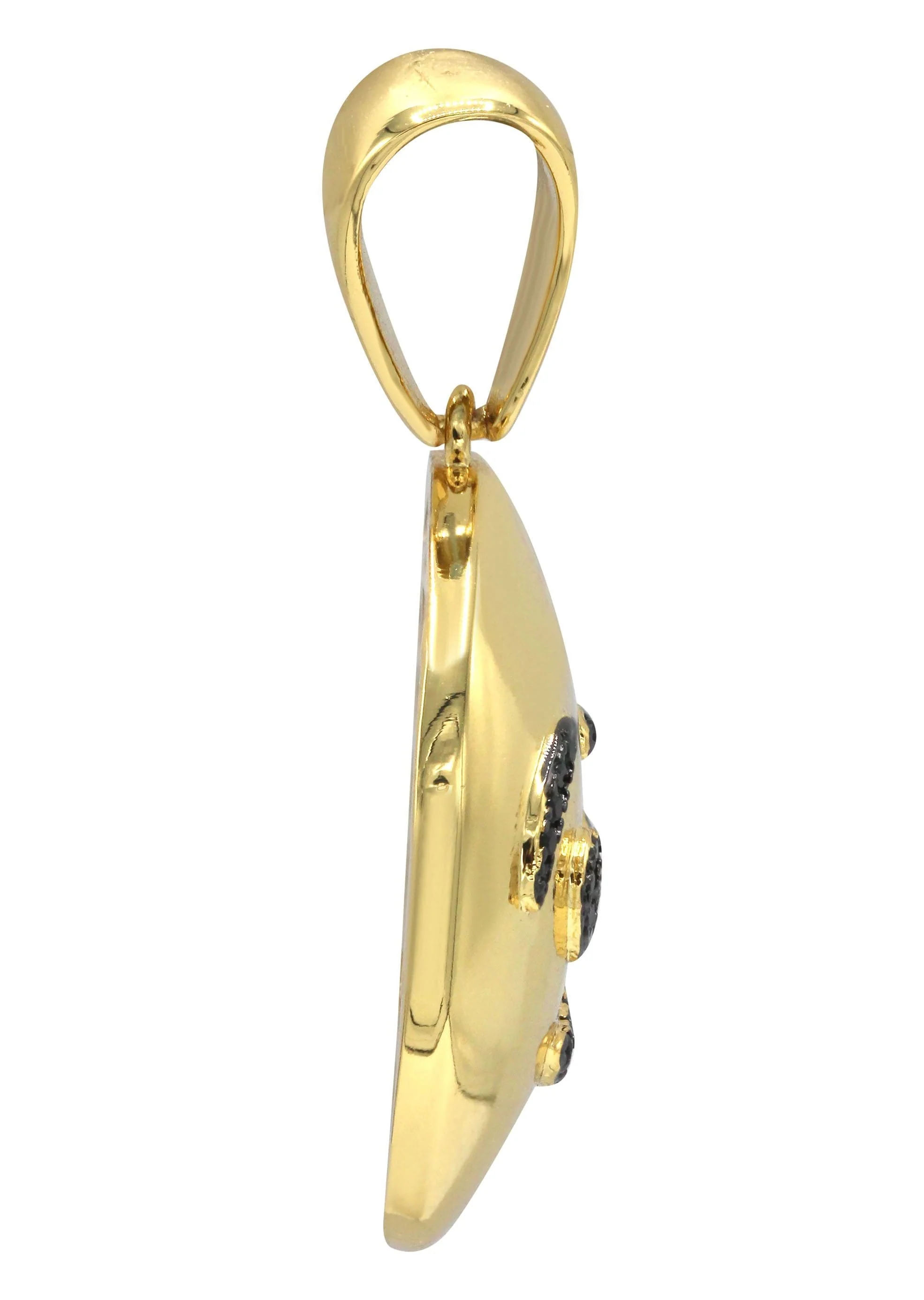 Mens Gold Plated Emoji Pendant | 6.3 Grams - Image 3