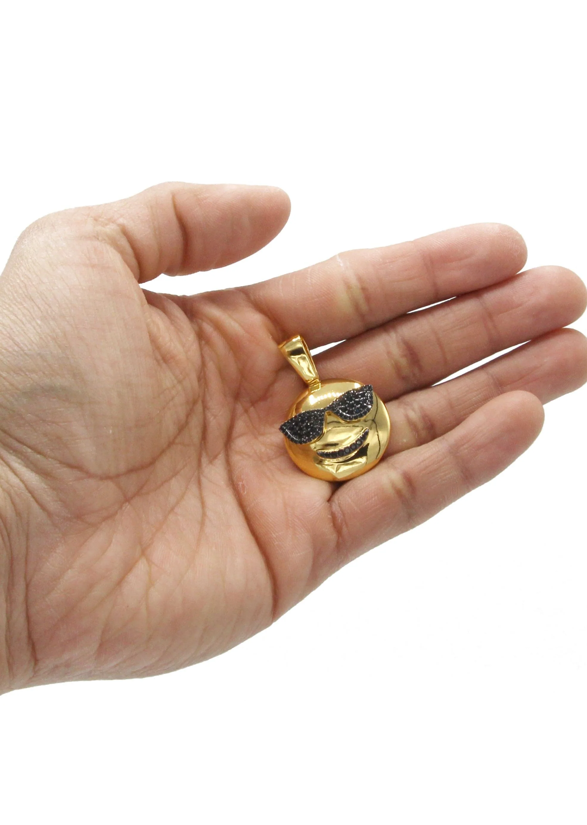 Mens Gold Plated Emoji Pendant | 7.6 Grams - Image 4