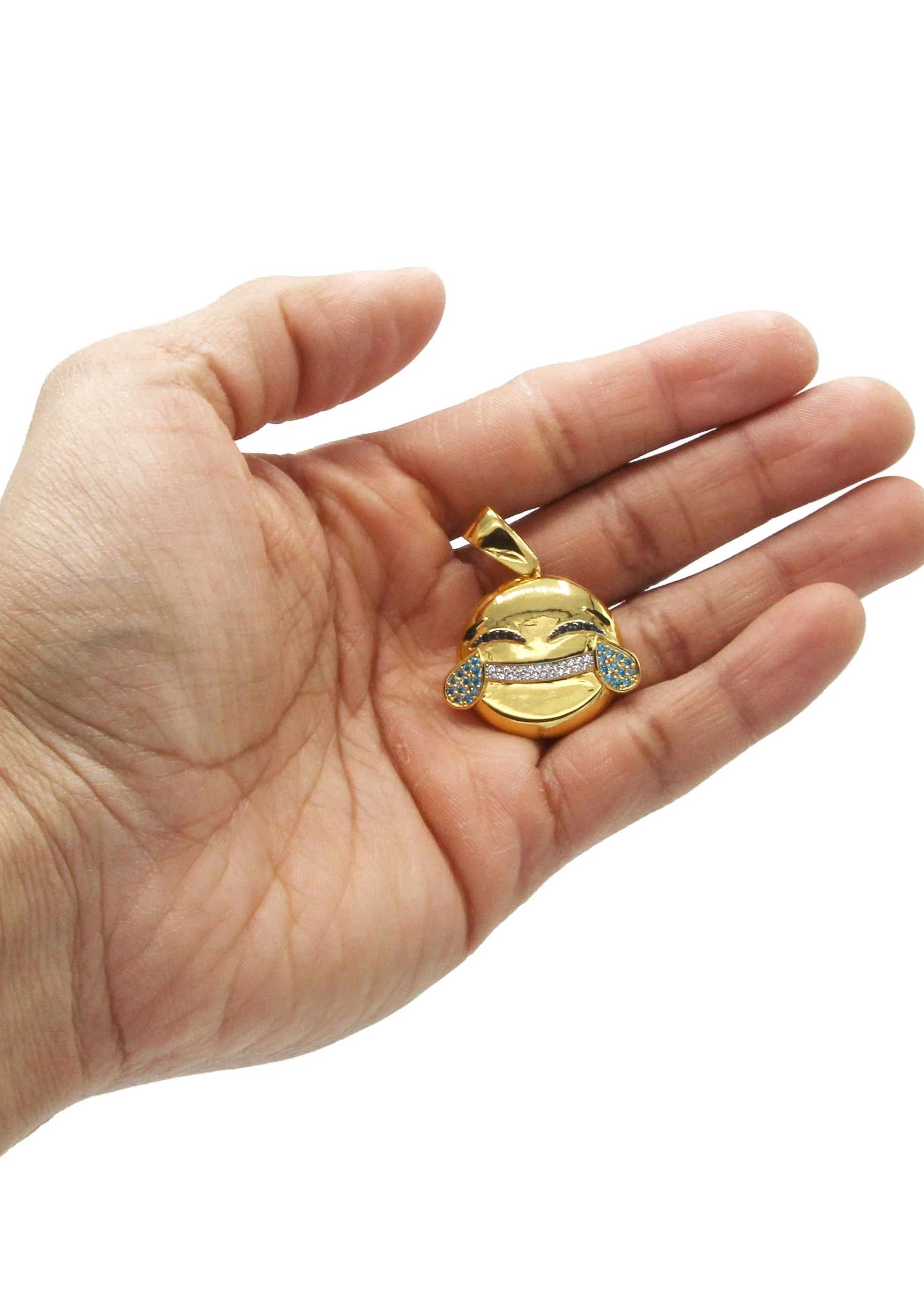 Mens Gold Plated Emoji Pendant | 8.3 Grams - Image 4