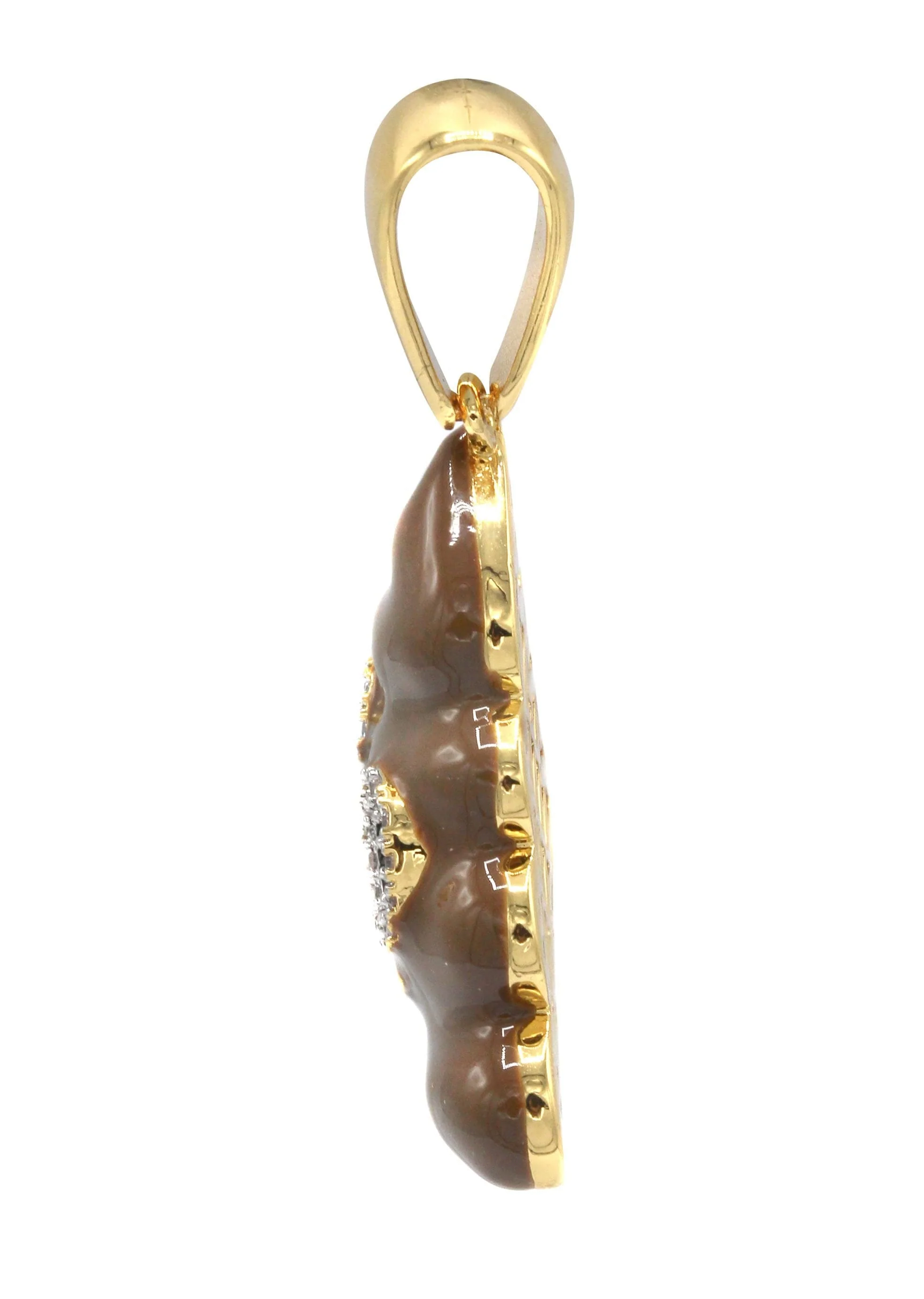 Mens Gold Plated Emoji Pendant | 9 Grams - Image 3