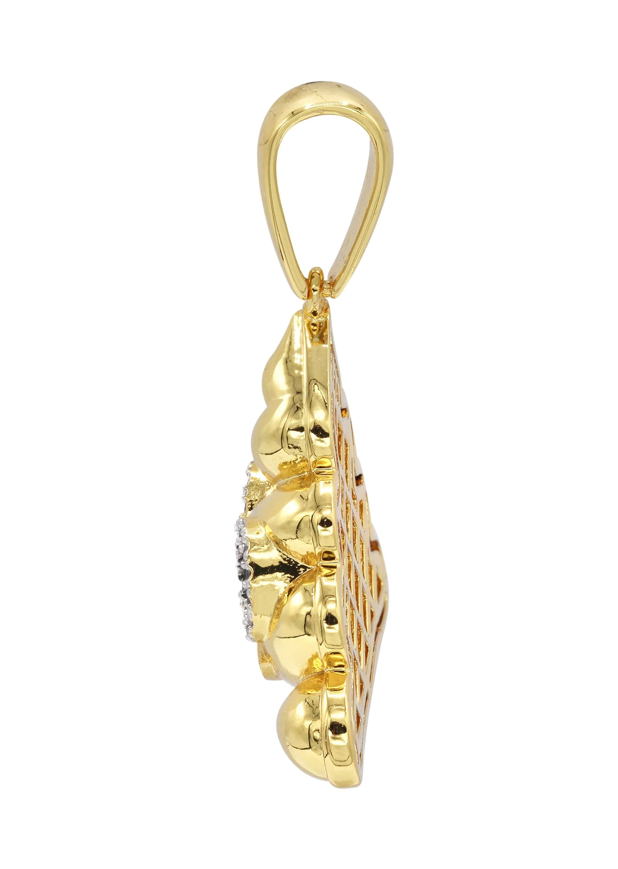Mens Gold Plated Emoji Pendant | 9 Grams - Image 3