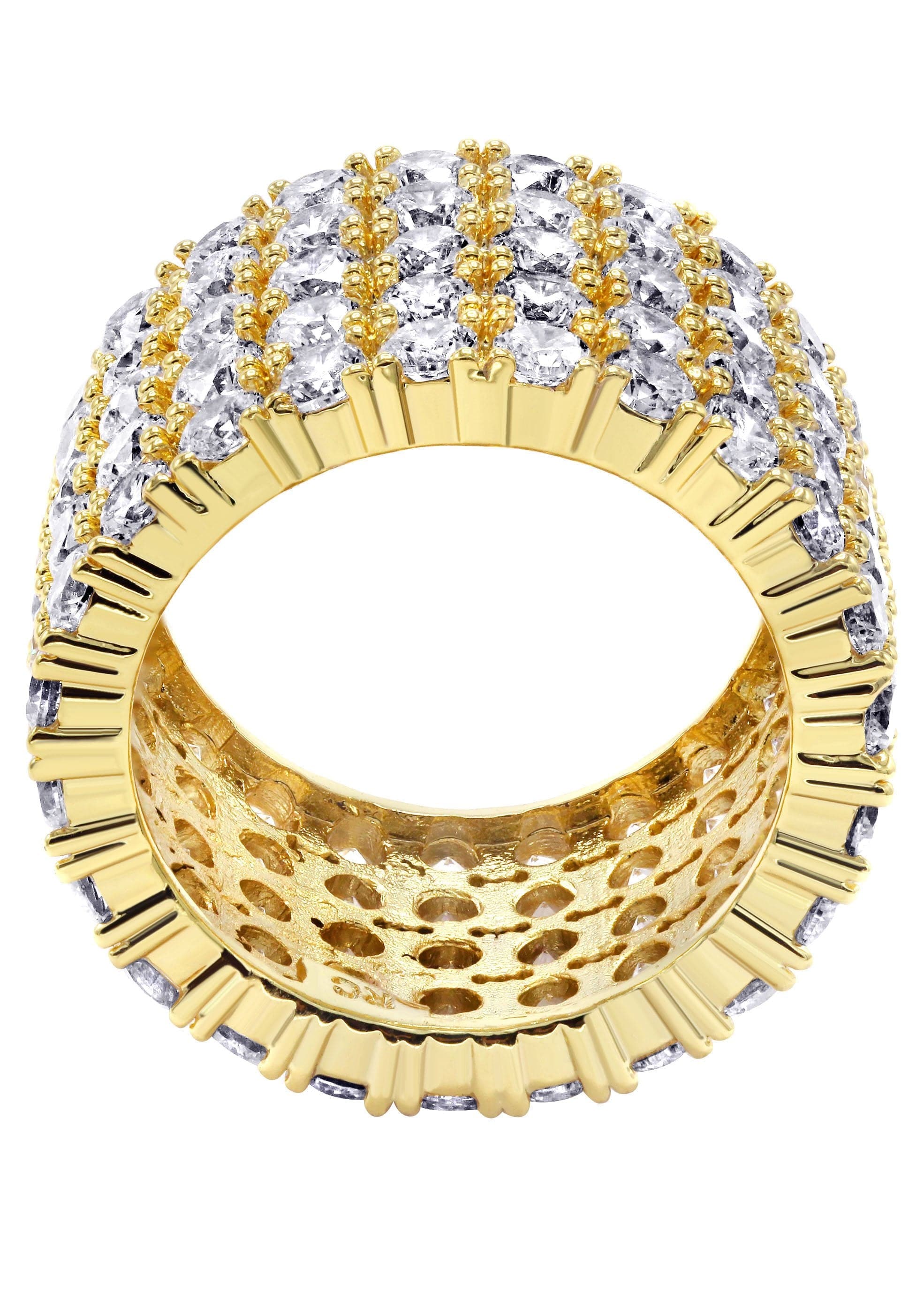 Mens Gold Plated Eternity Ring | 14.1 Grams - Image 2