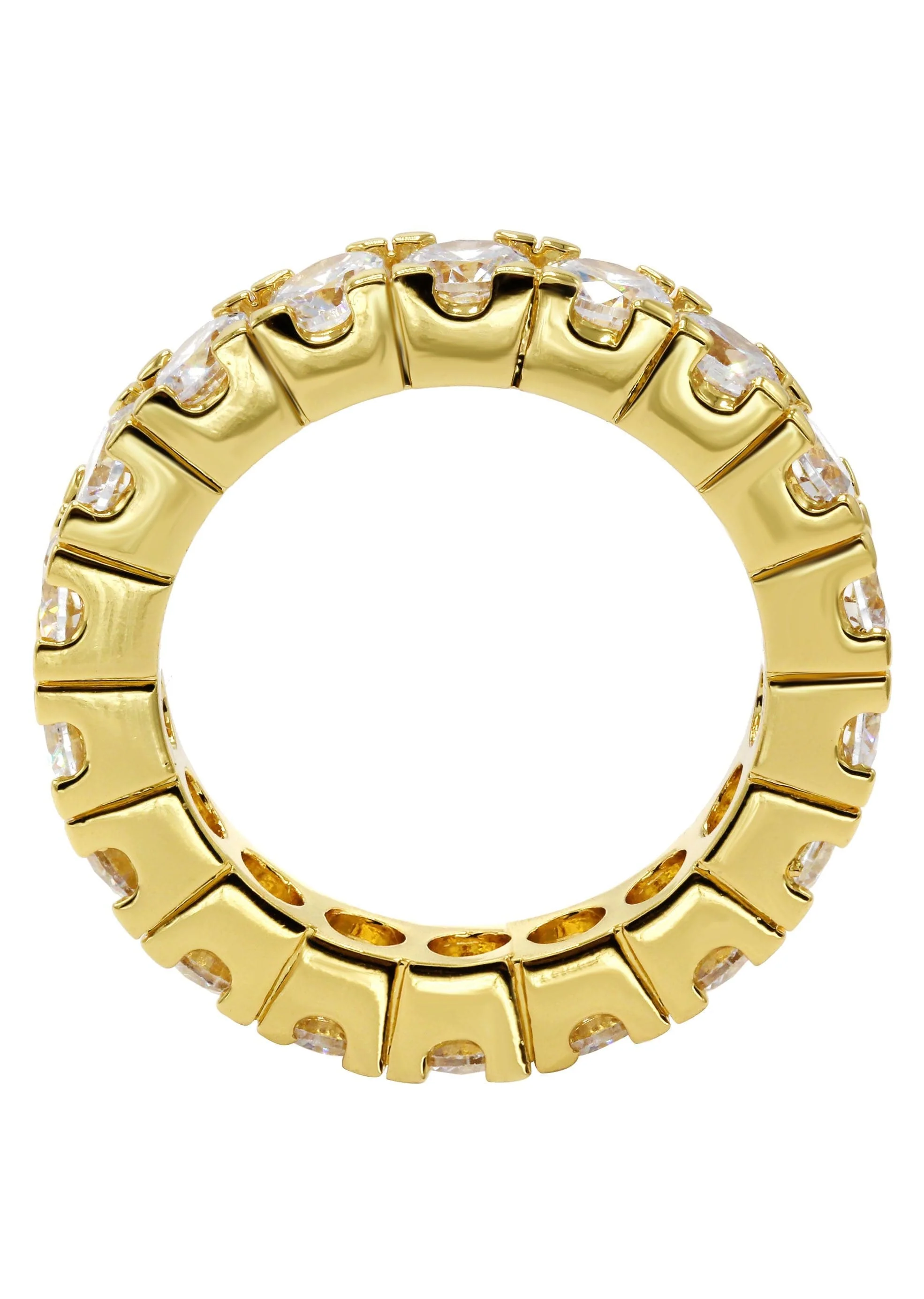Mens Gold Plated Eternity Ring | 6.3 Grams - Image 2