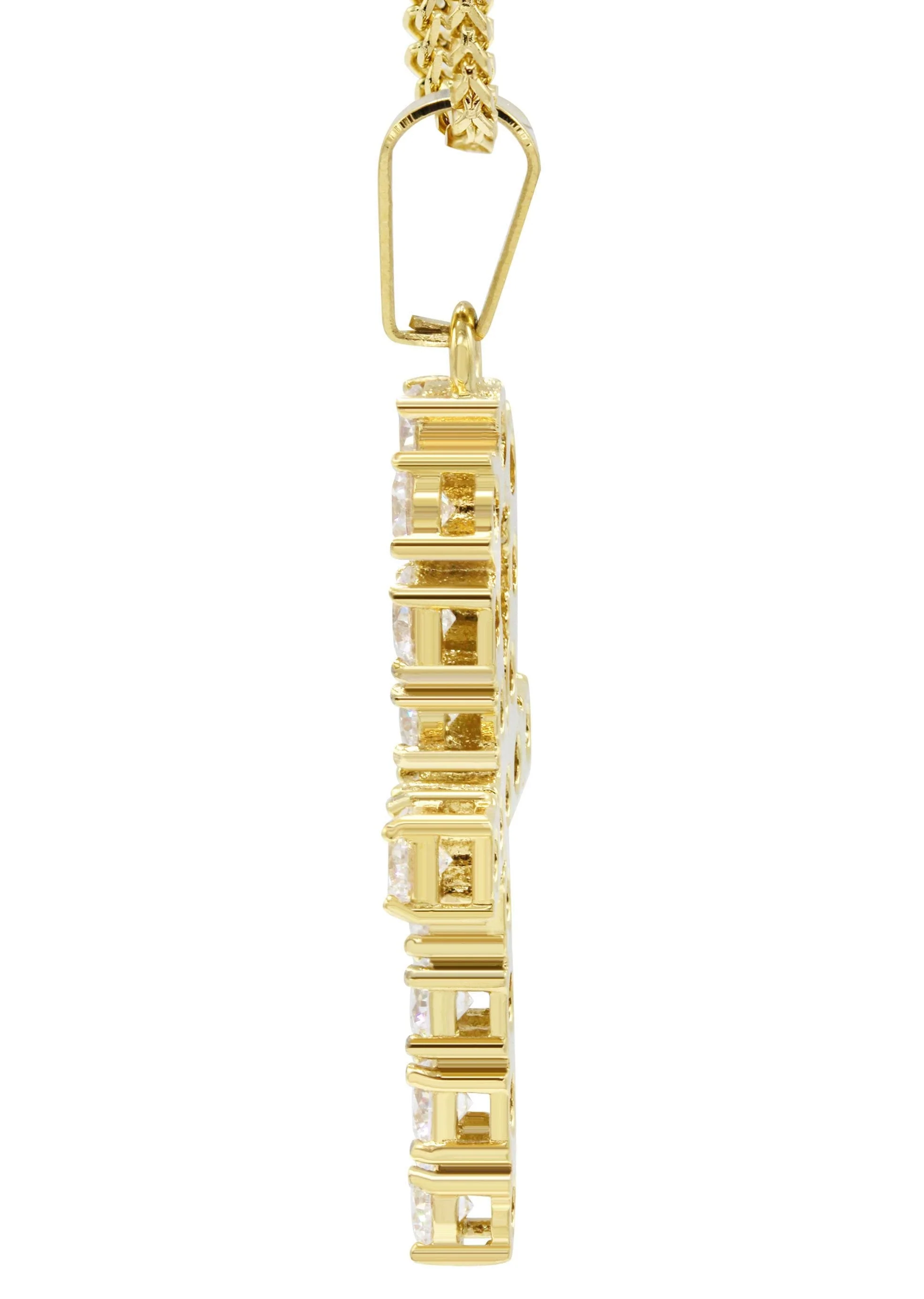 Mens Gold Plated Franco Chain & Ankh Pendant | Appx. 14.2 Grams - Image 4