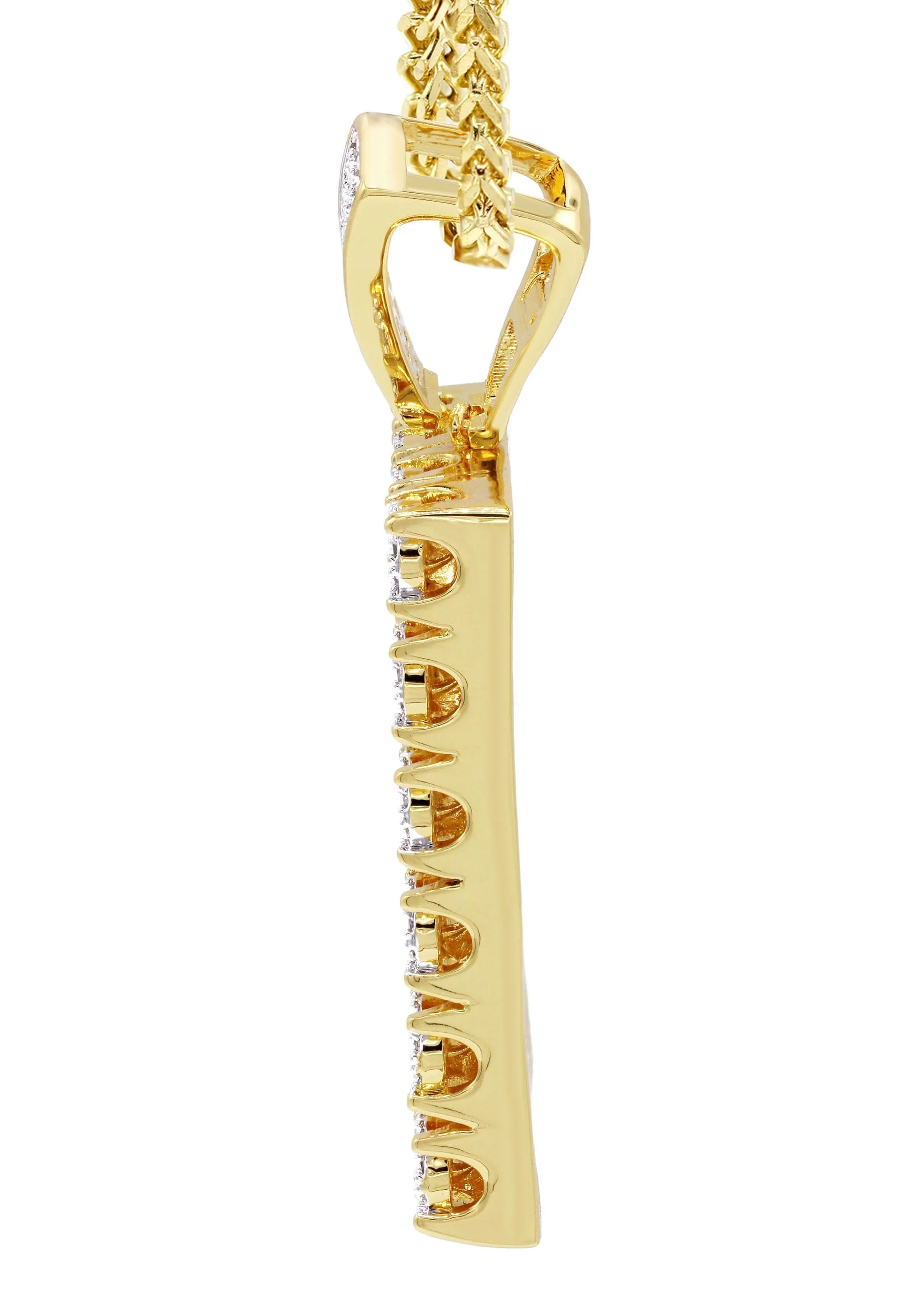 Mens Gold Plated Franco Chain & Dog Tag Pendant | Appx. 40.2 Grams - Image 4