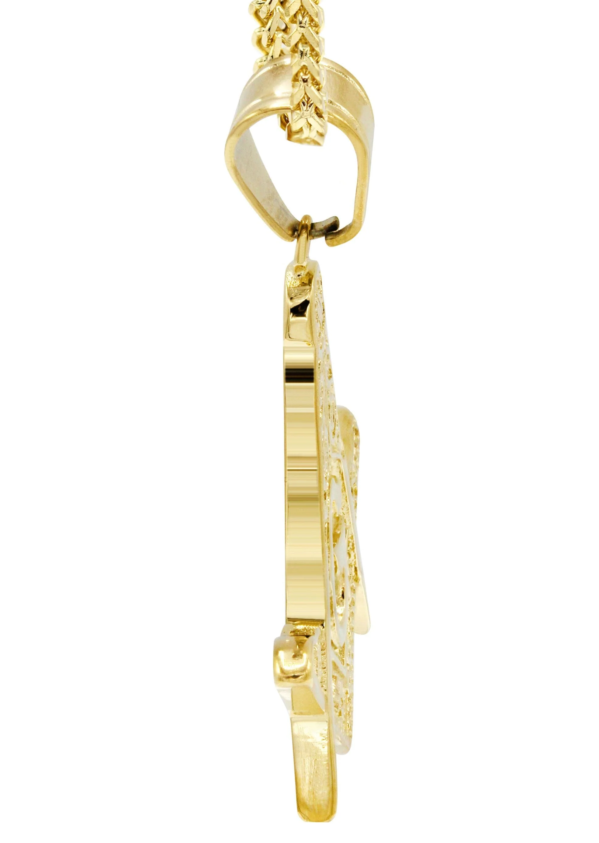 Mens Gold Plated Franco Chain & Freemason Pendant | Appx. 17.5 Grams - Image 4