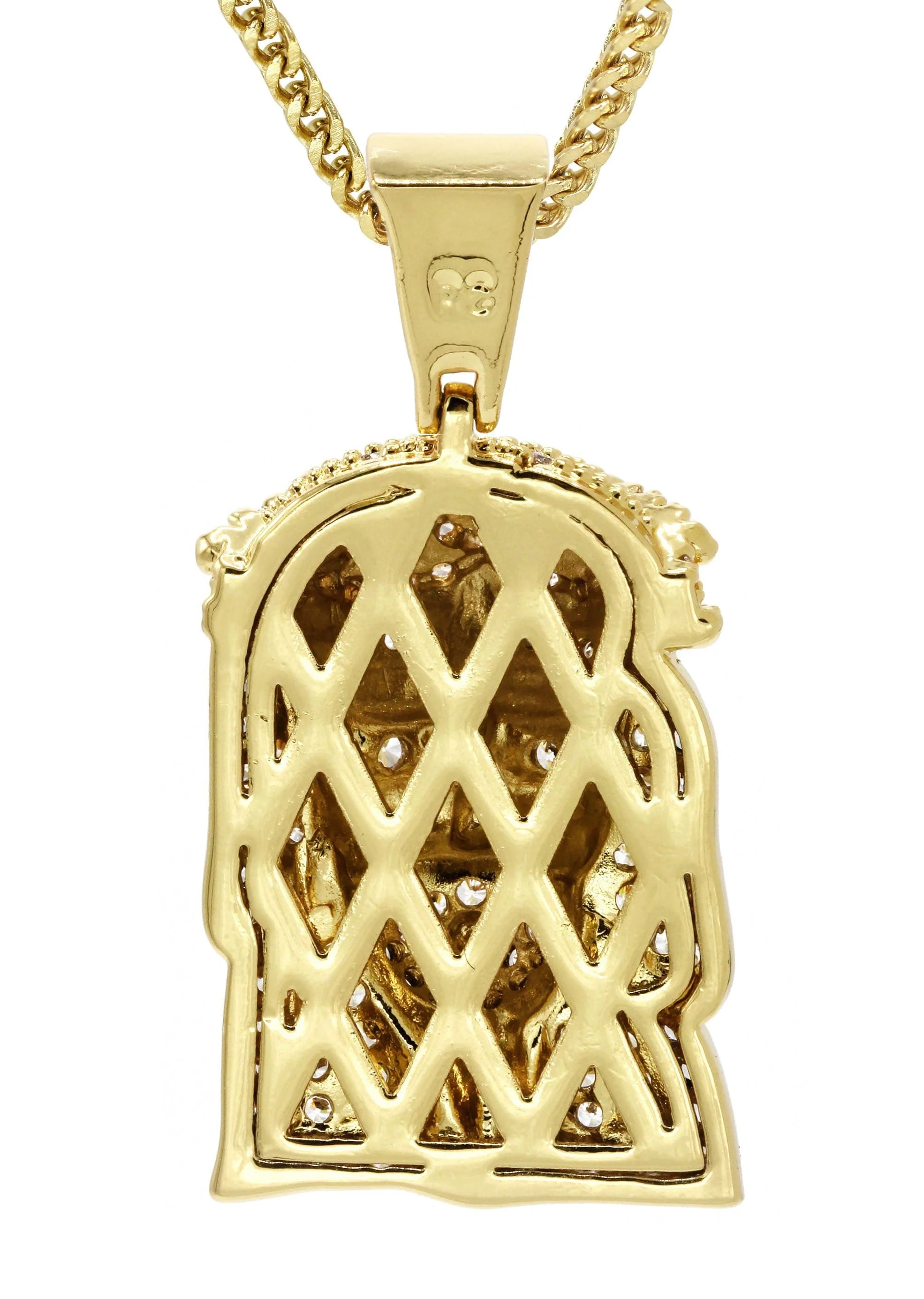 Mens Gold Plated Franco Chain & Jesus Piece Chain | Appx. 15.2 Grams - Image 3
