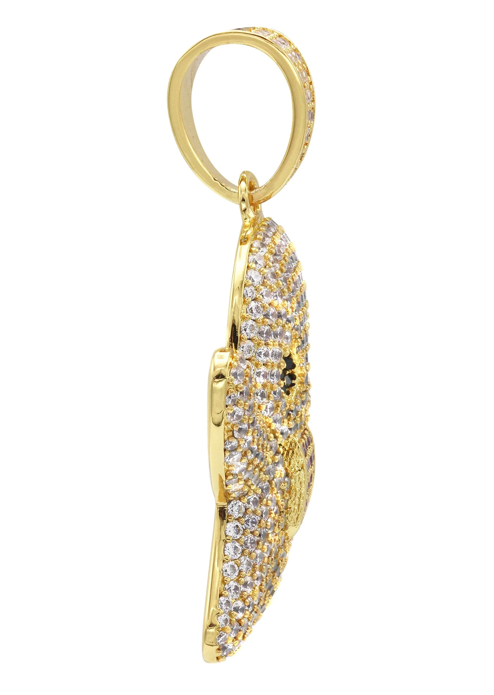 Gold Plated Ghost Emoji Pendant | 18.2 Grams - Image 3