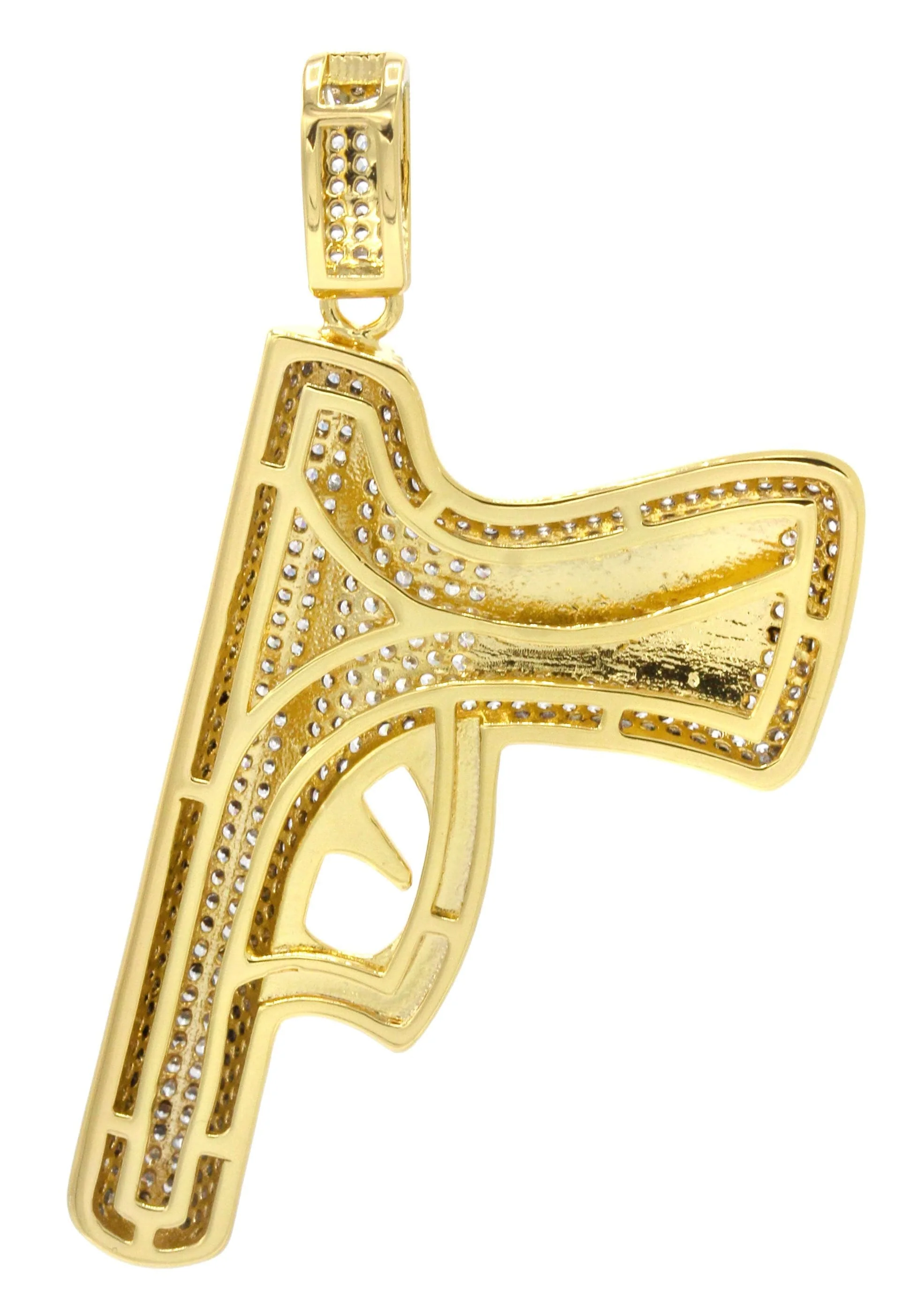 Mens Gold Plated Gun Pendant | 8.2 Grams - Image 2