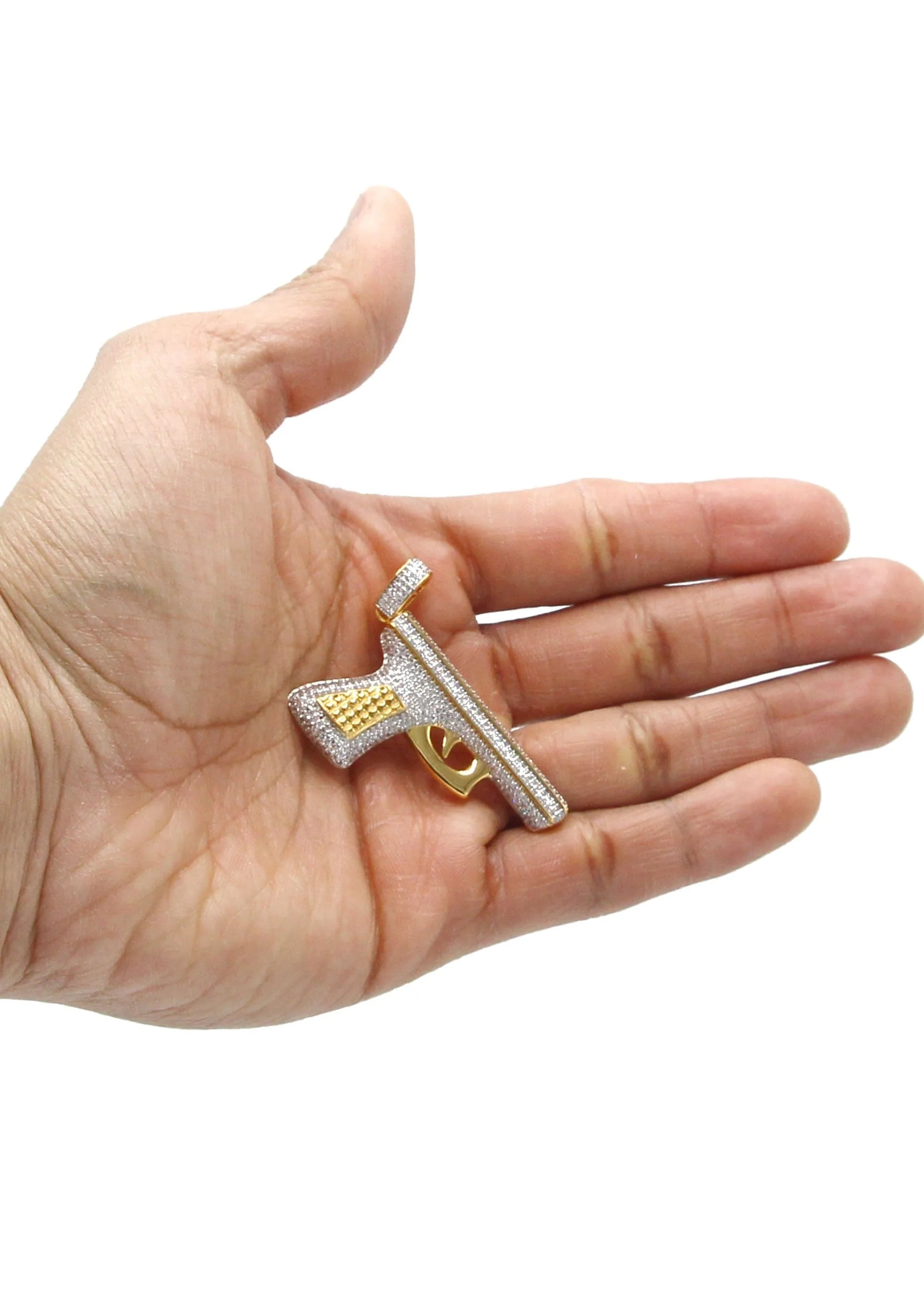 Mens Gold Plated Gun Pendant | 8.2 Grams - Image 4