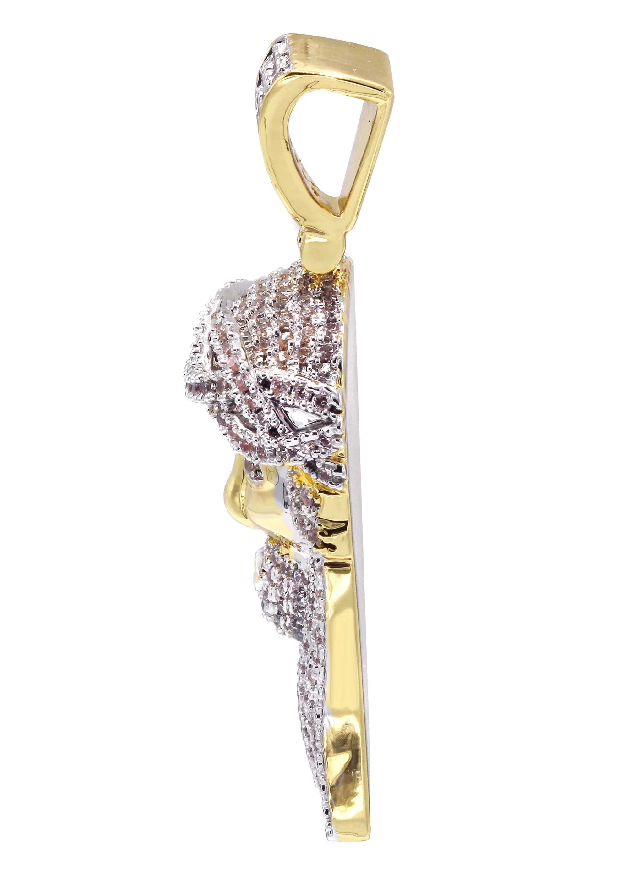 Mens Gold Plated Jesus Head Pendant | 13.8 Grams - Image 3