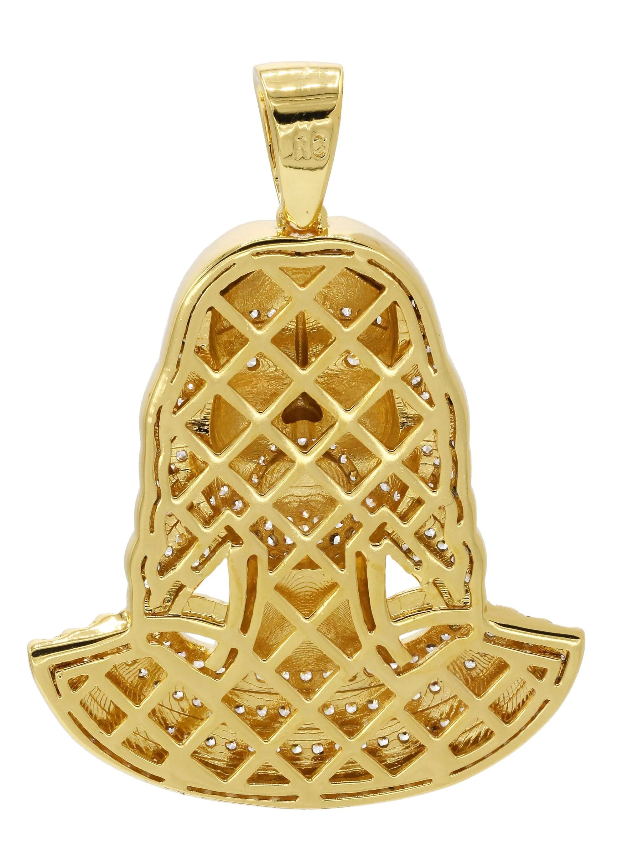 Mens Gold Plated Jesus Head Pendant | 14.1 Grams - Image 2