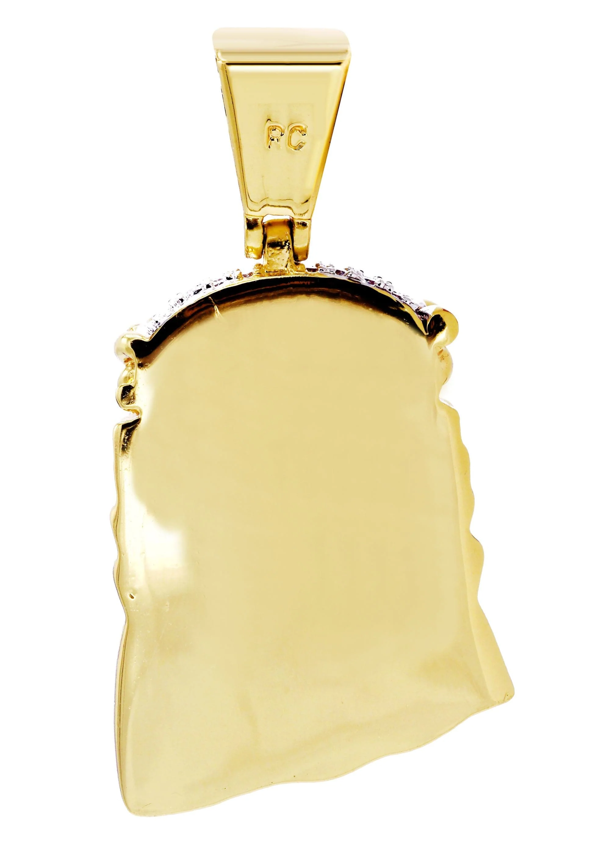 Mens Gold Plated Jesus Head Pendant | 14.7 Grams - Image 2