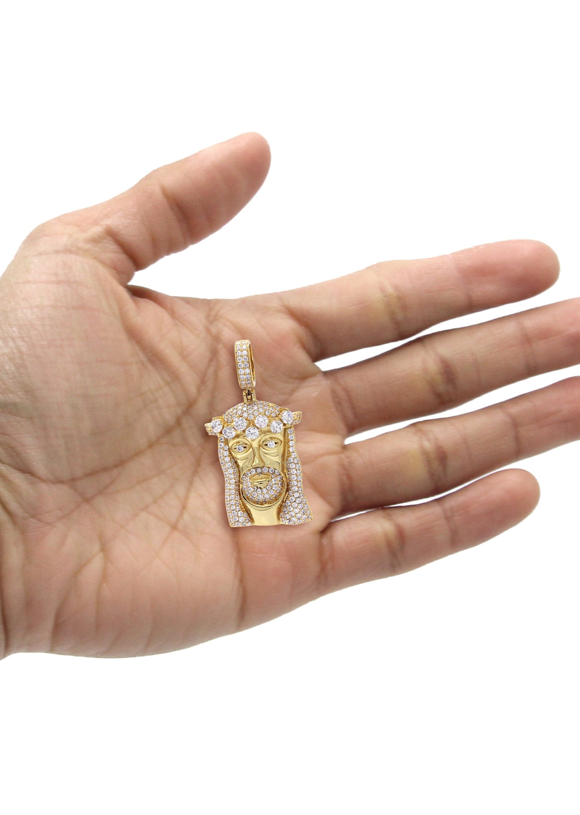 Gold Plated Jesus Head Pendant | 26.7 Grams - Image 4