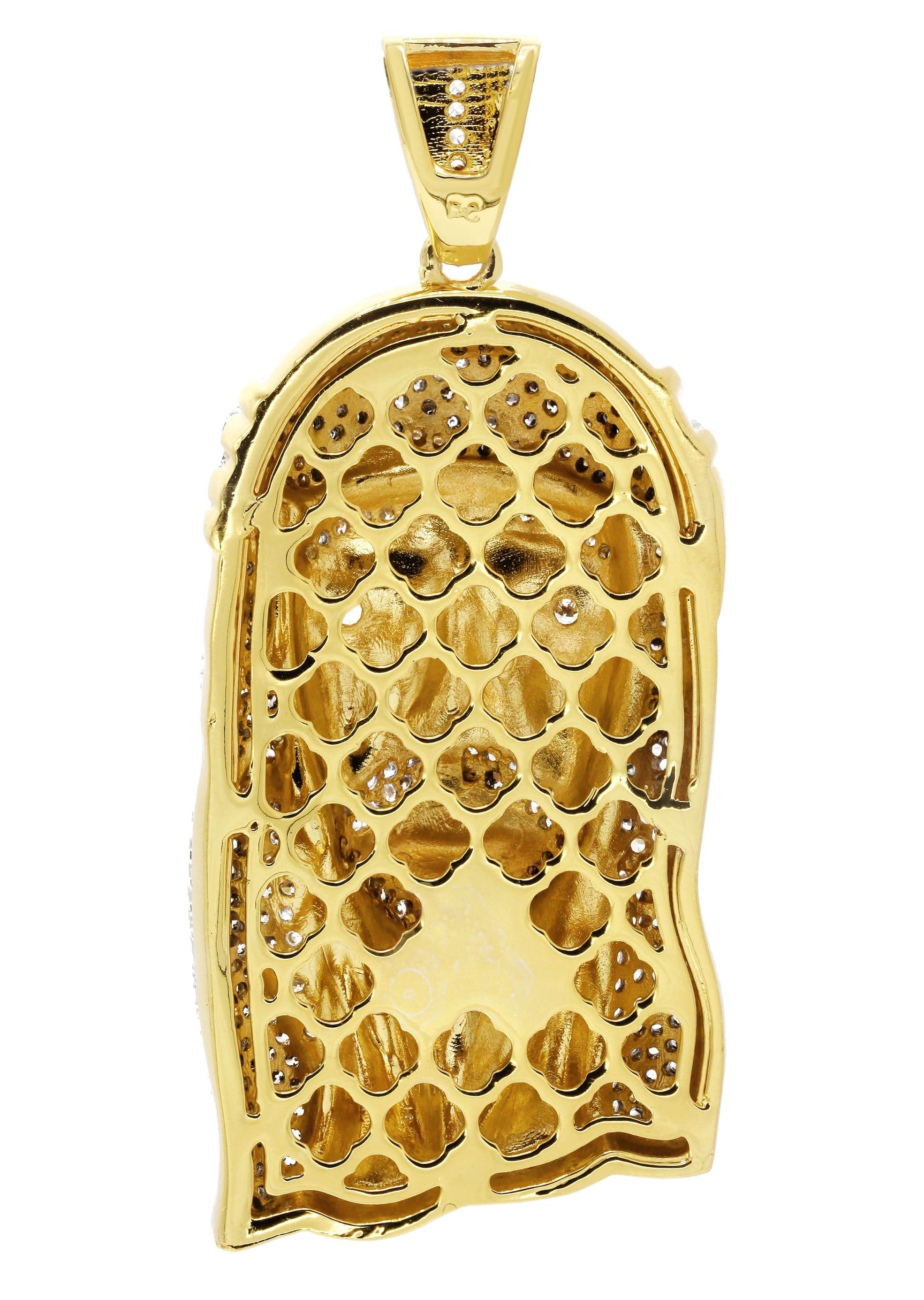 Mens Gold Plated Jesus Head Pendant | 34.4 Grams - Image 2