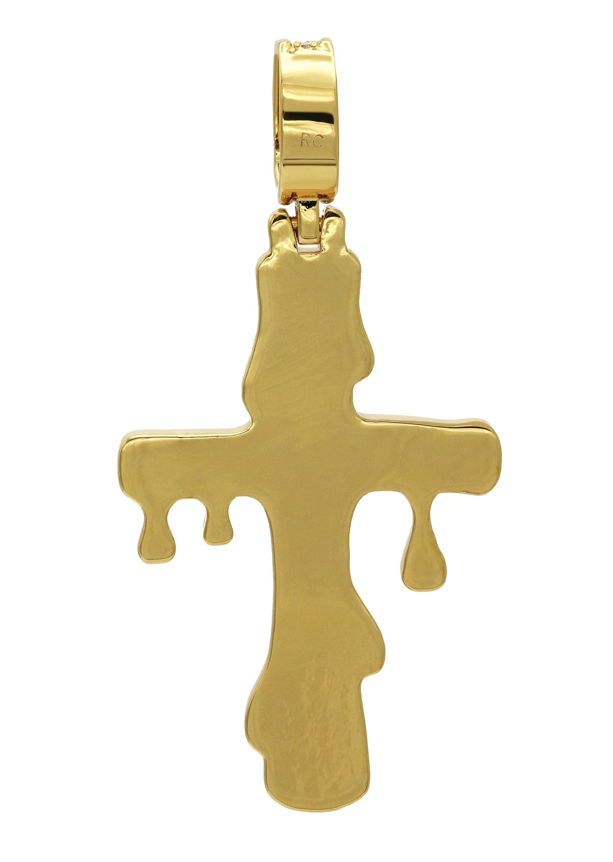 Gold Plated Melting Cross Pendant | 10.9 Grams - Image 2
