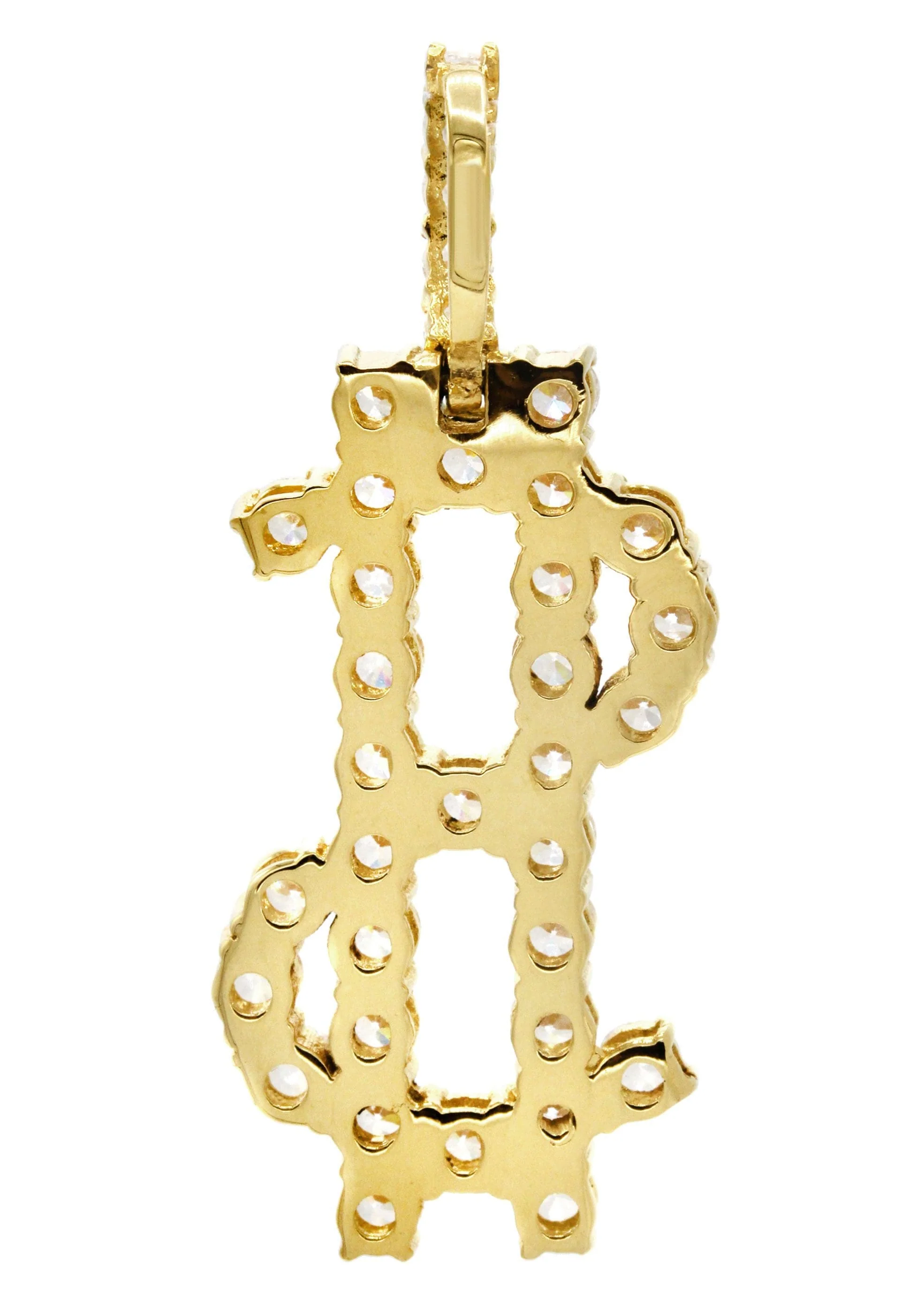 Mens Gold Plated Money Sign Pendant | 6.3 Grams - Image 2