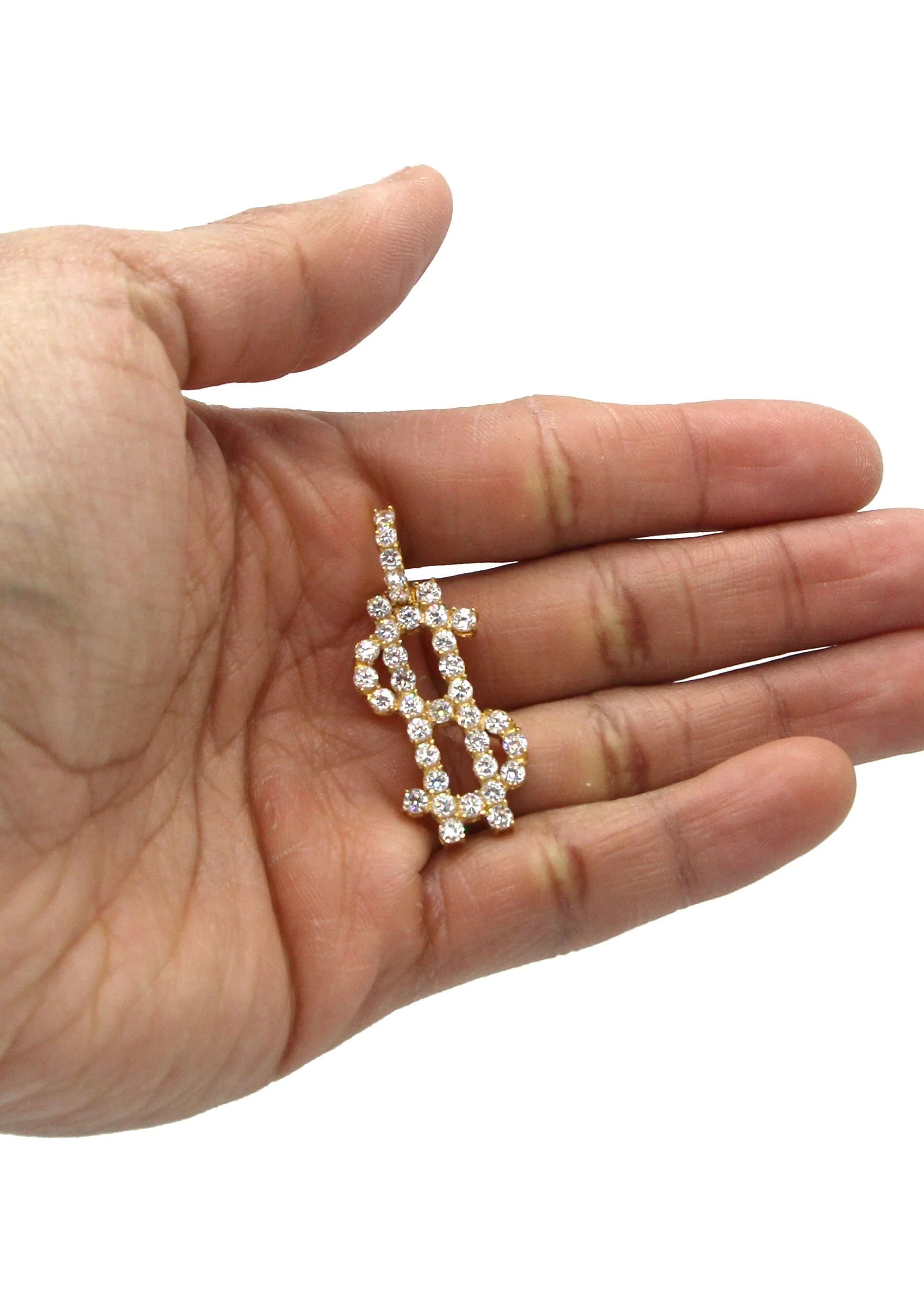 Mens Gold Plated Money Sign Pendant | 6.3 Grams - Image 4