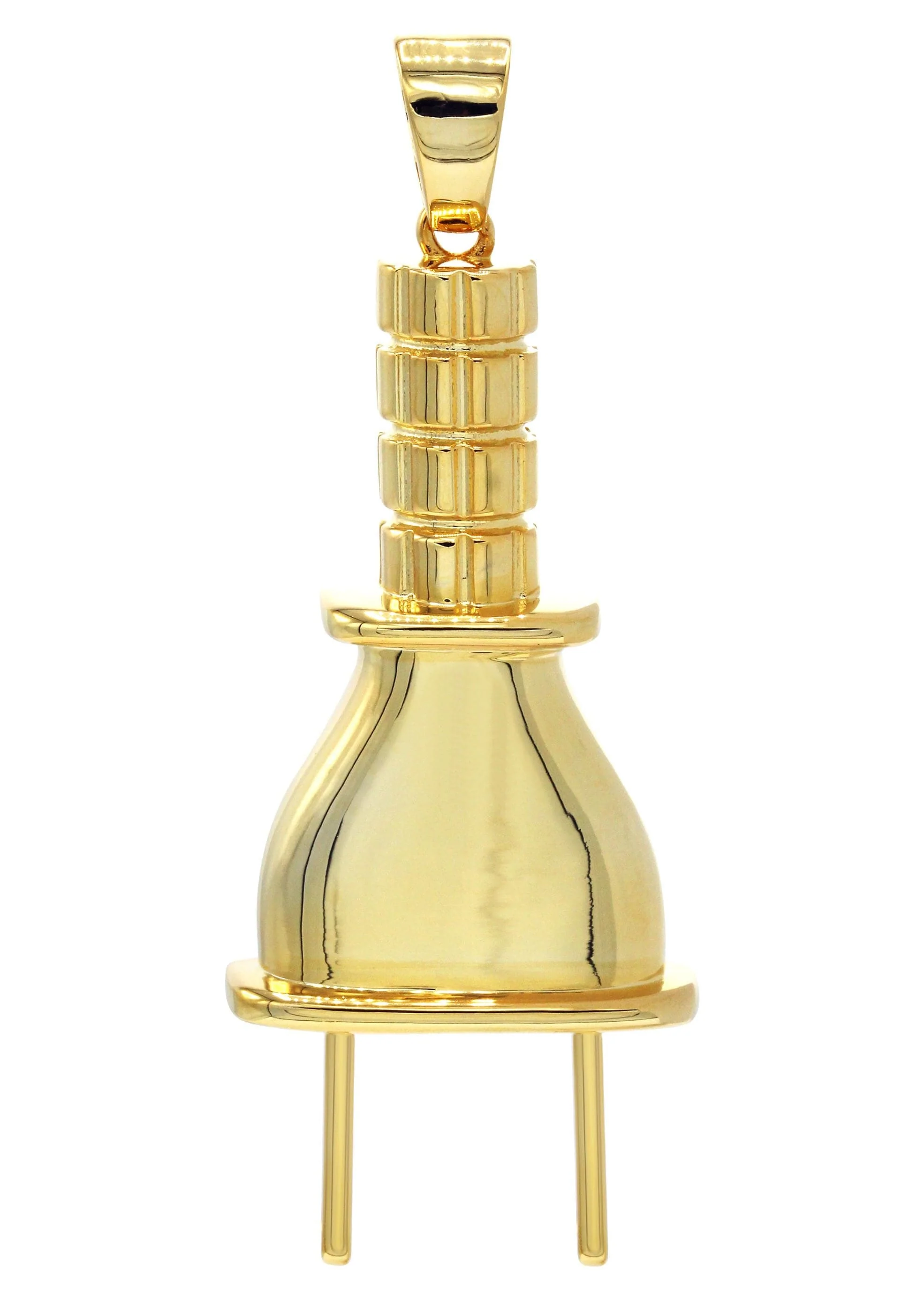 Mens Gold Plated Plug Pendant | 15.4 Grams