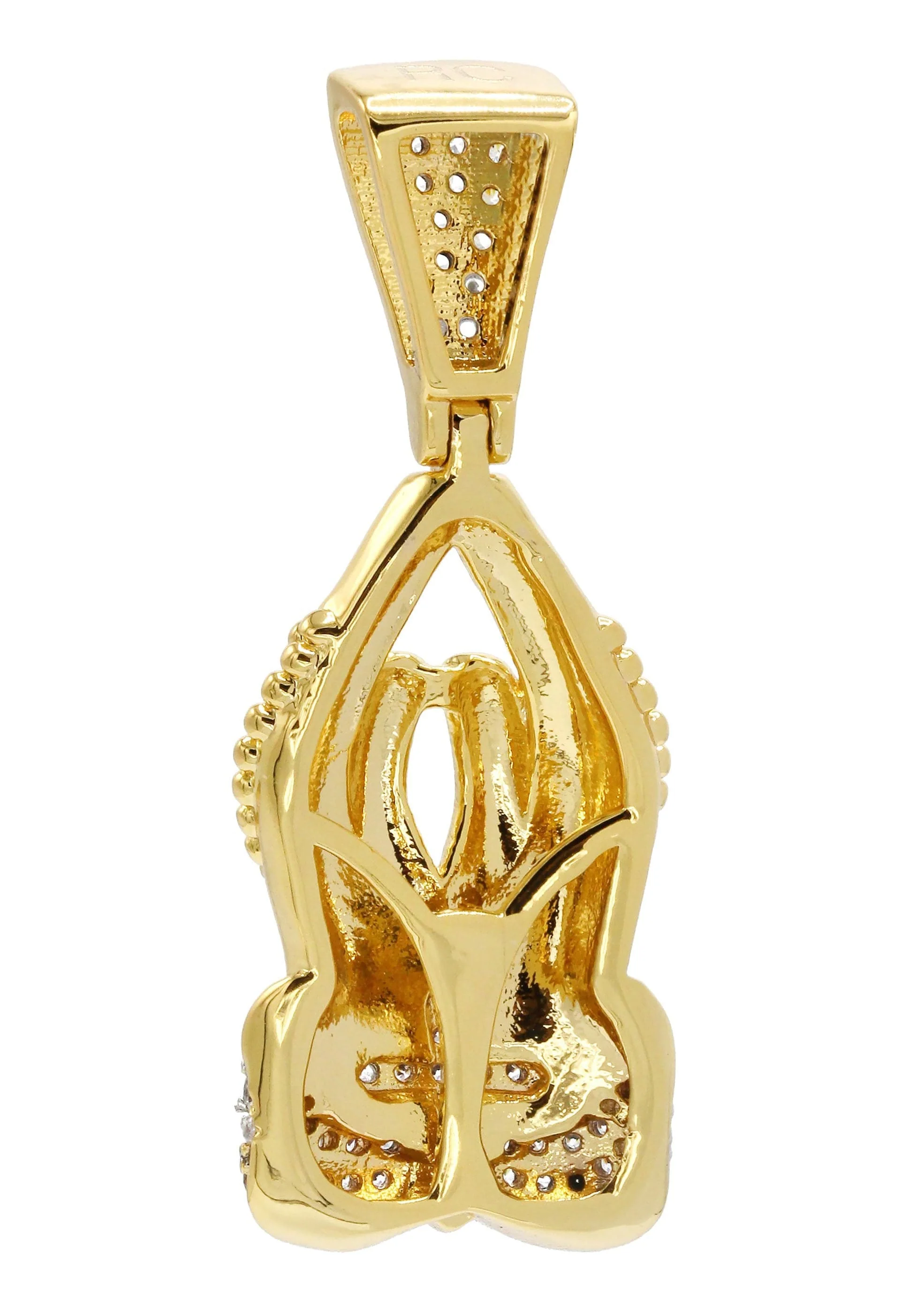 Mens Gold Plated Praying Hands Pendant | 4 Grams - Image 2