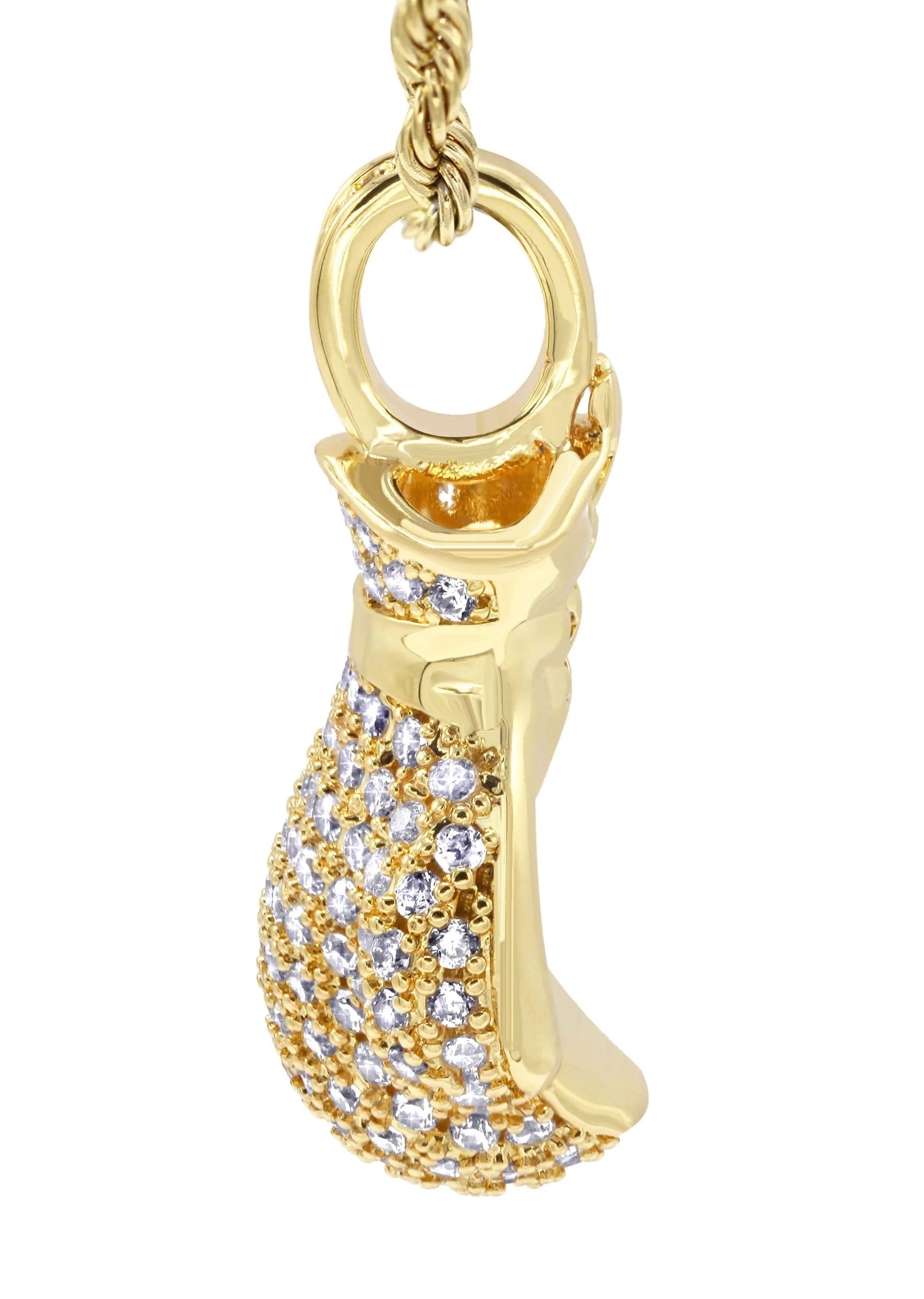 Mens Gold Plated Rope Chain & Boxing Glove Pendant | Appx. 20.2 Grams - Image 4
