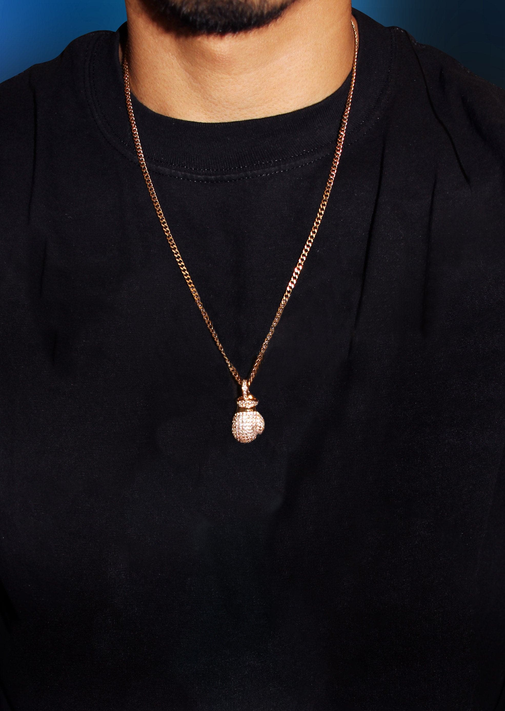Mens Gold Plated Rope Chain & Boxing Glove Pendant | Appx. 20.2 Grams - Image 5