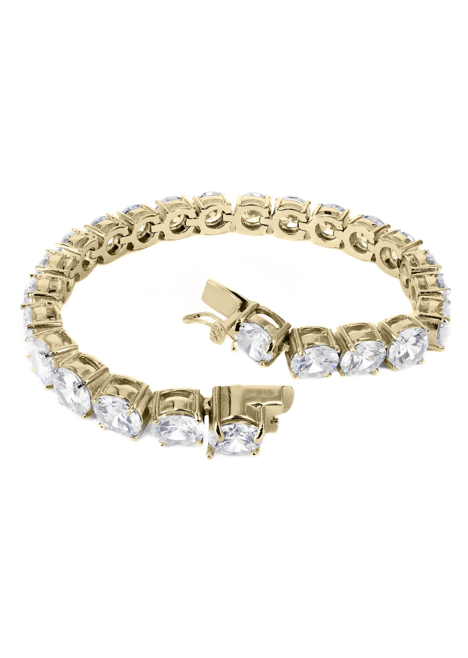 Gold Plated Mens Tennis Bracelet - Image 2
